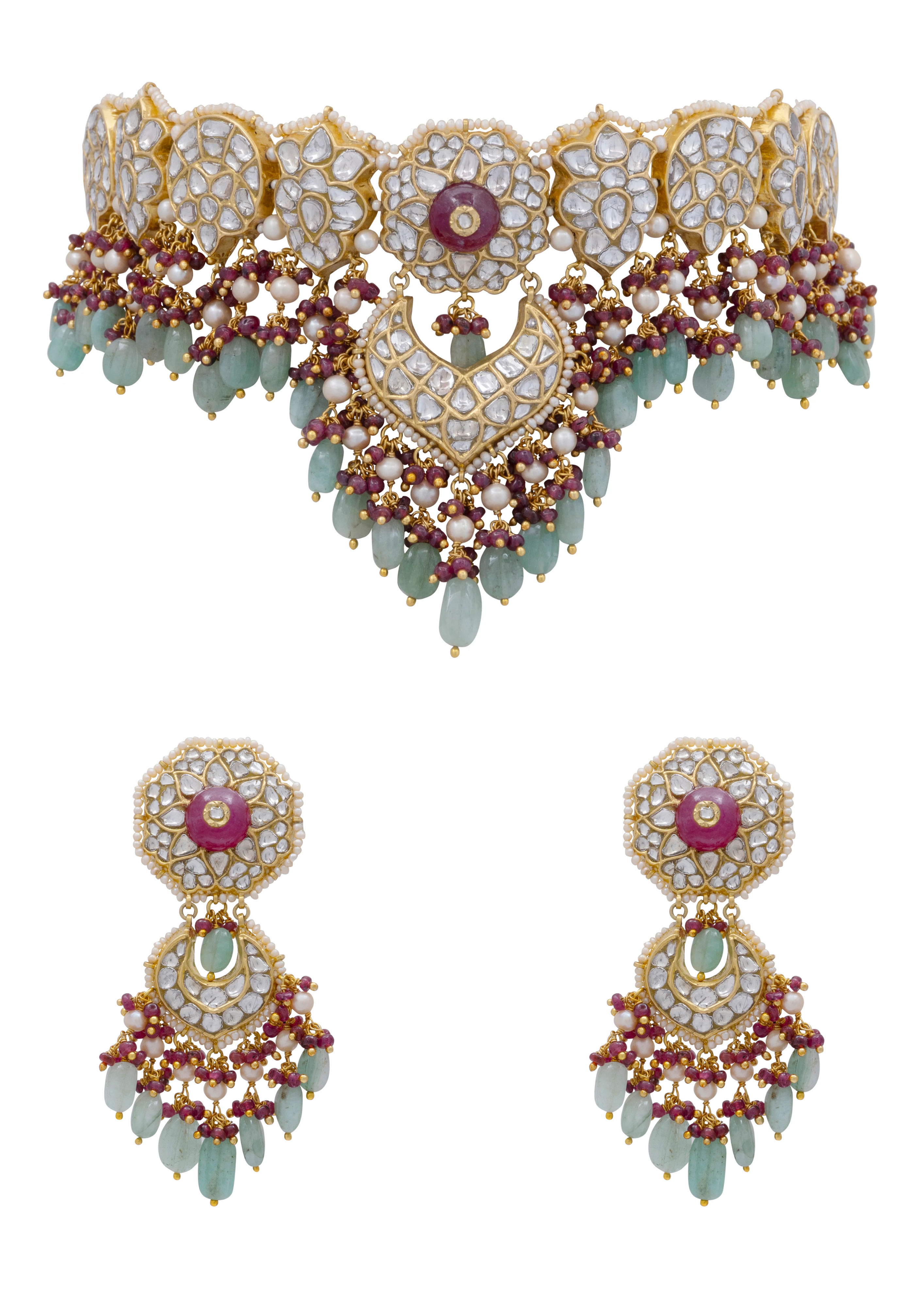 Kalpeshi Choker and Ruchika Chandbalis Polki Set