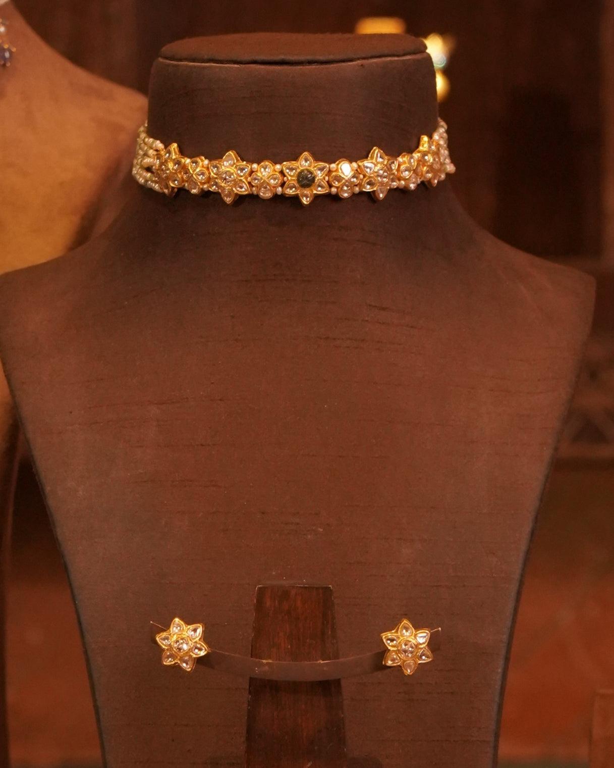 Samantha Choker And Fiona Tops Polki Set