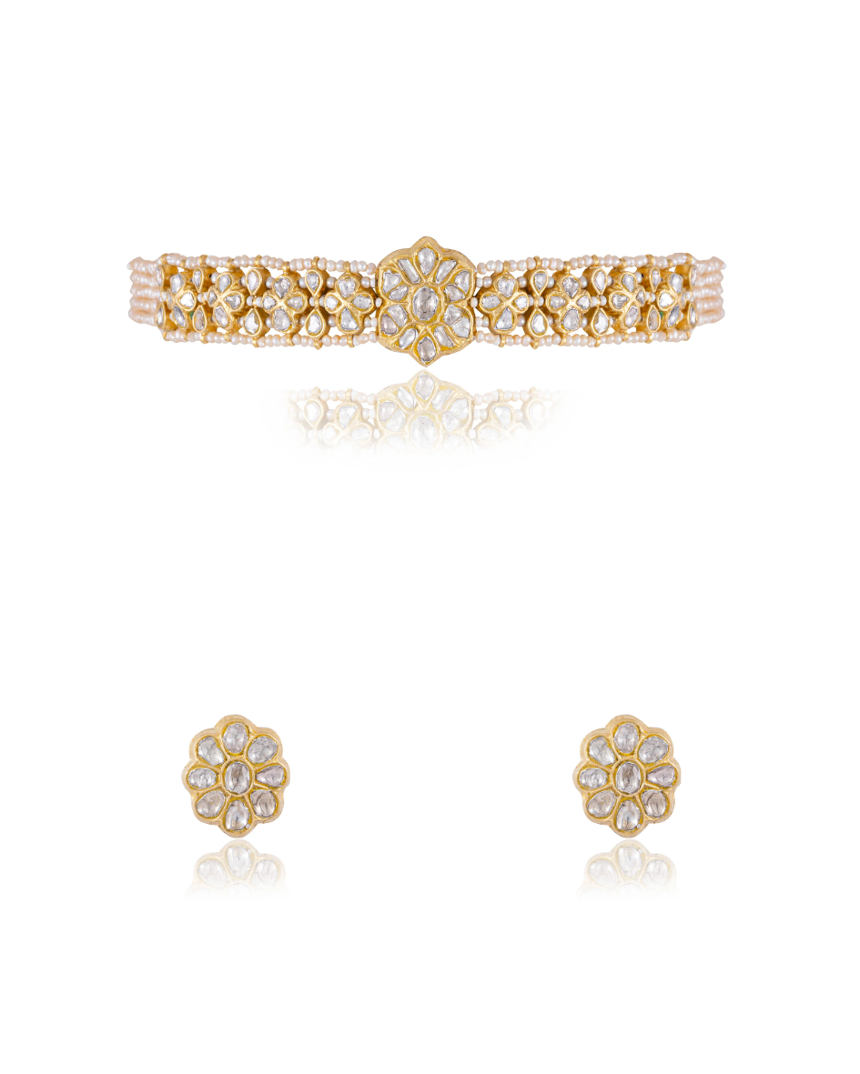 Amita Choker And Imani Tops Polki Set