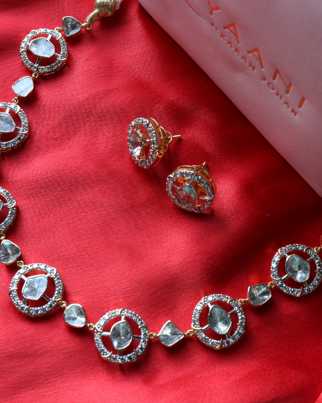 Amrin Choker And Preeti Tops Polki And Diamond Set