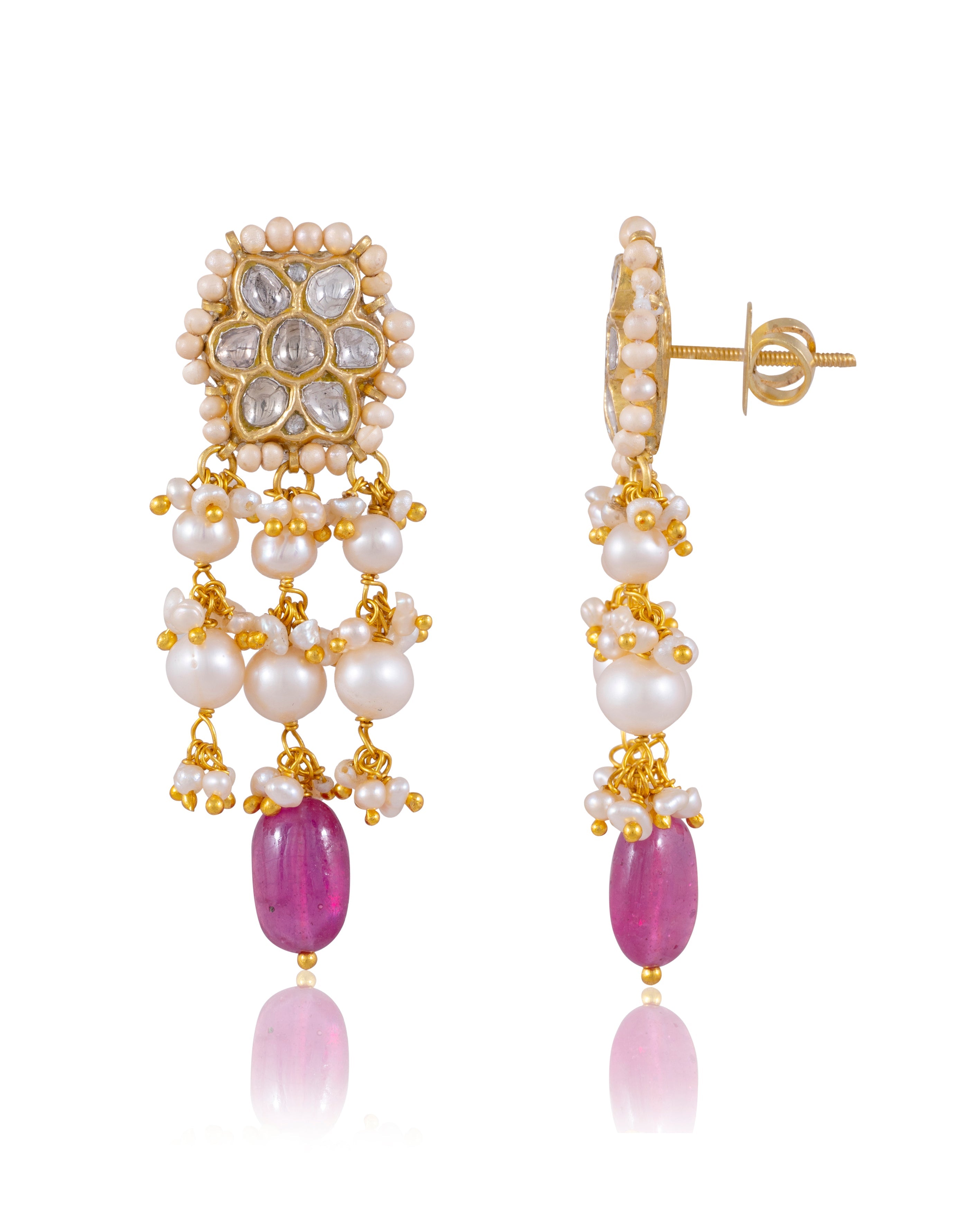 Earlene Choker And Sumira Tops Polki Set