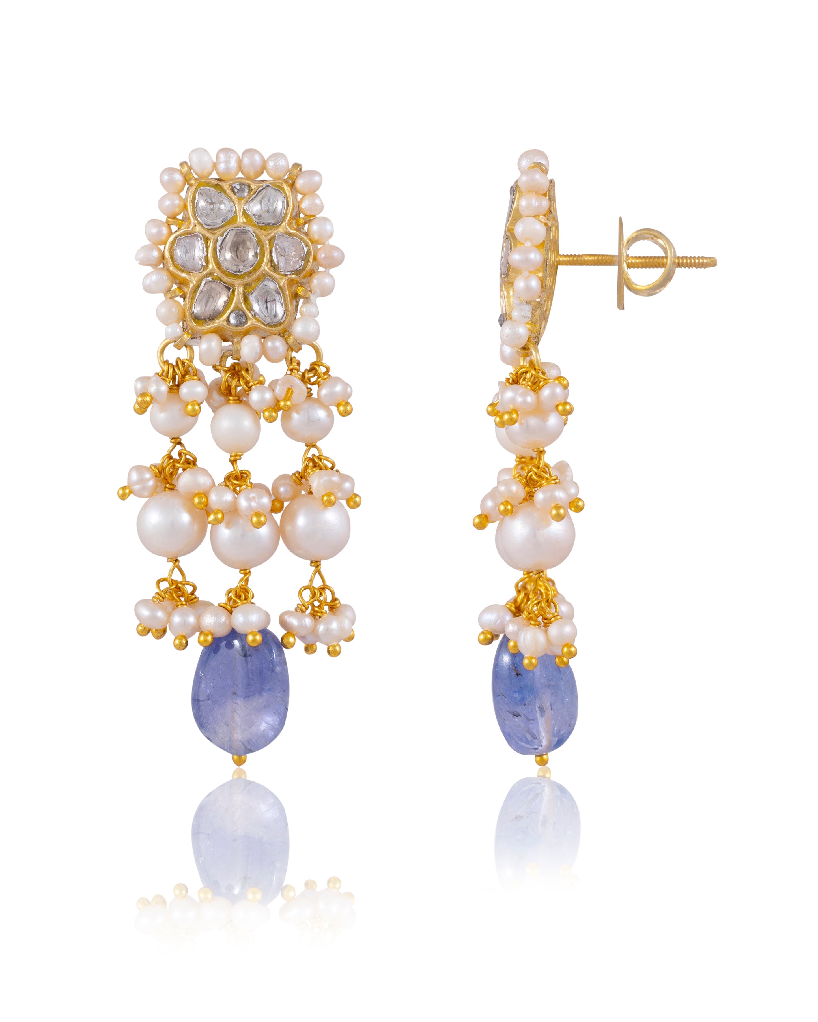 Earlene Choker And Sumira Tops Polki Set