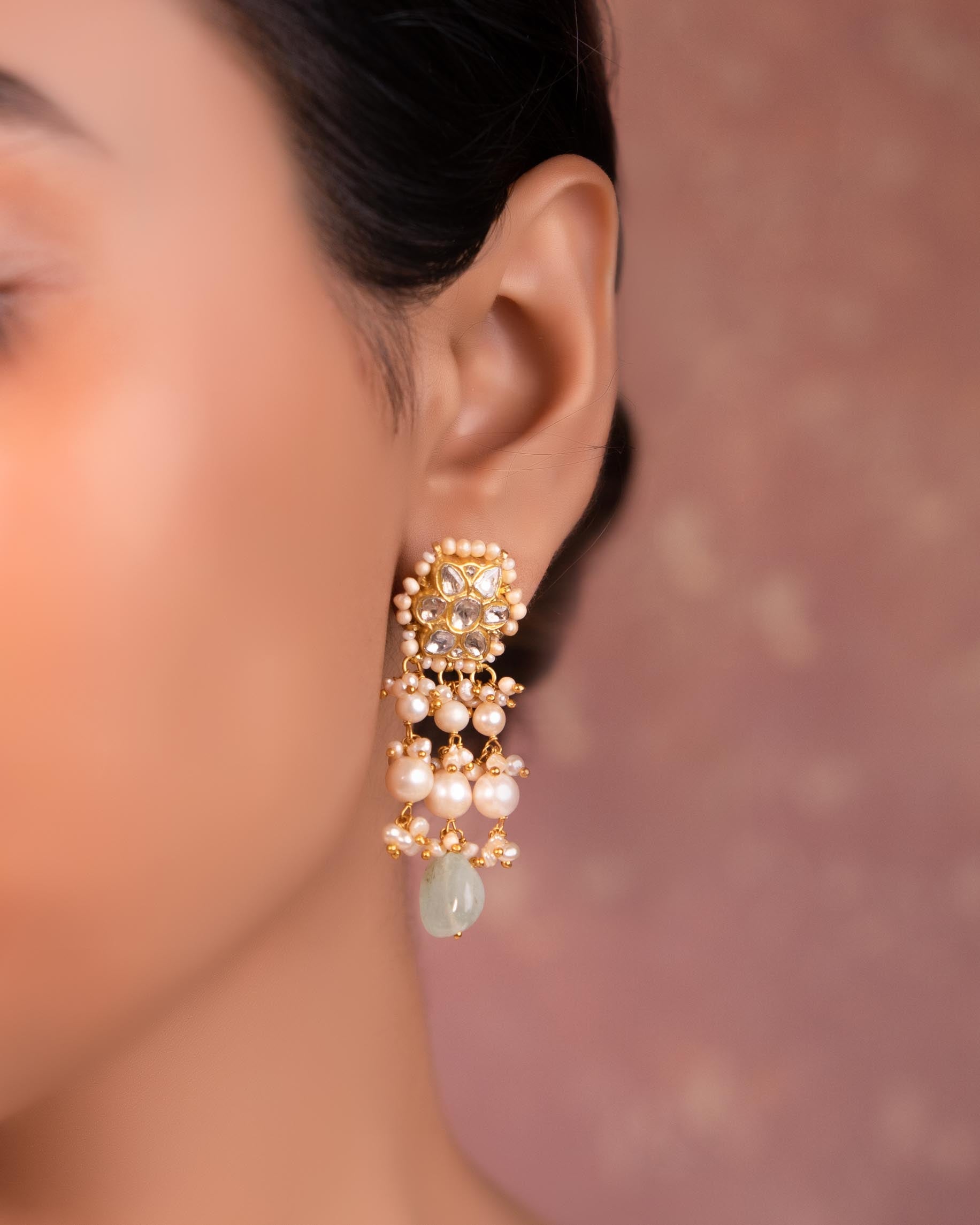 Earlene Choker And Sumira Tops Polki Set