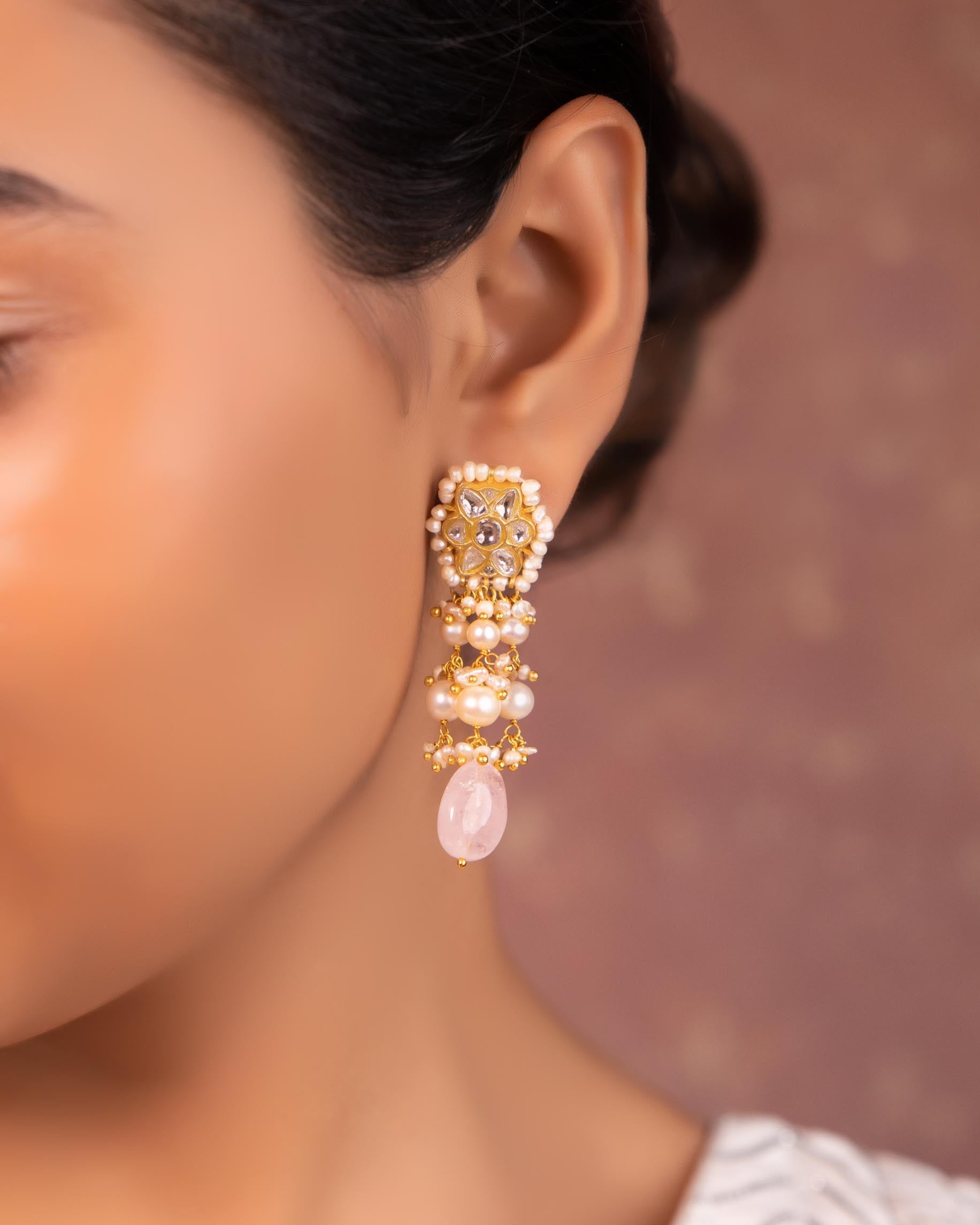 Earlene Choker And Sumira Tops Polki Set