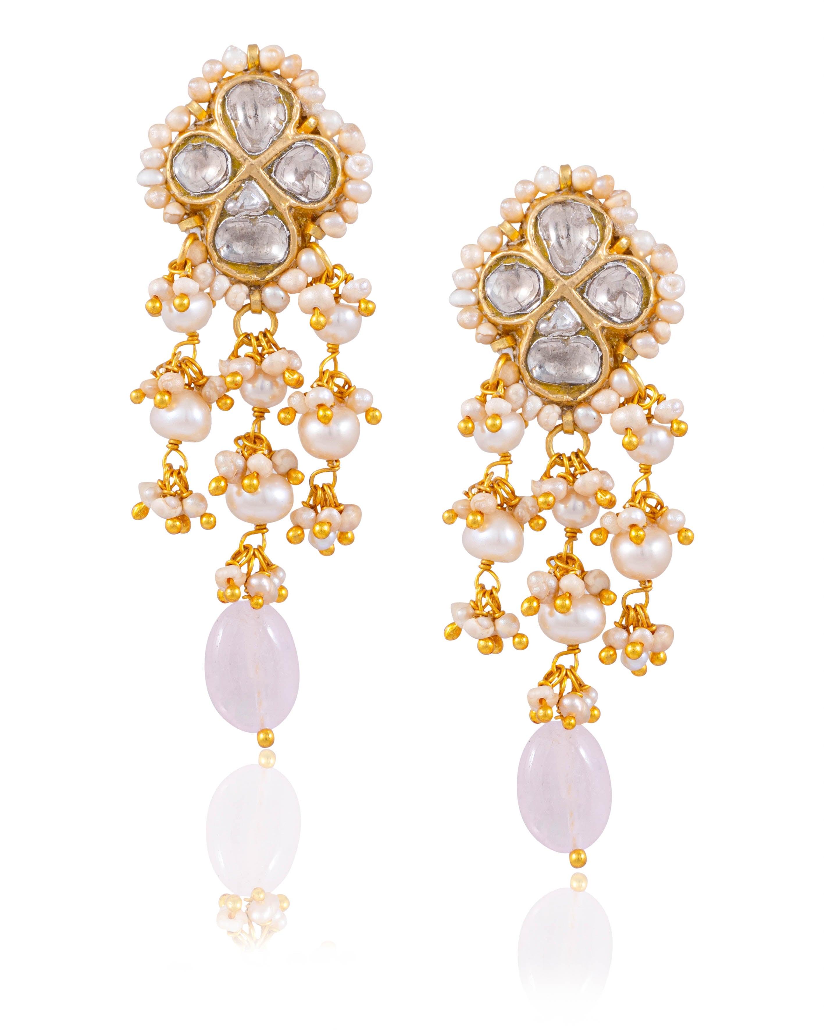 Sushma Necklace And Prakshitha Tops Polki Set