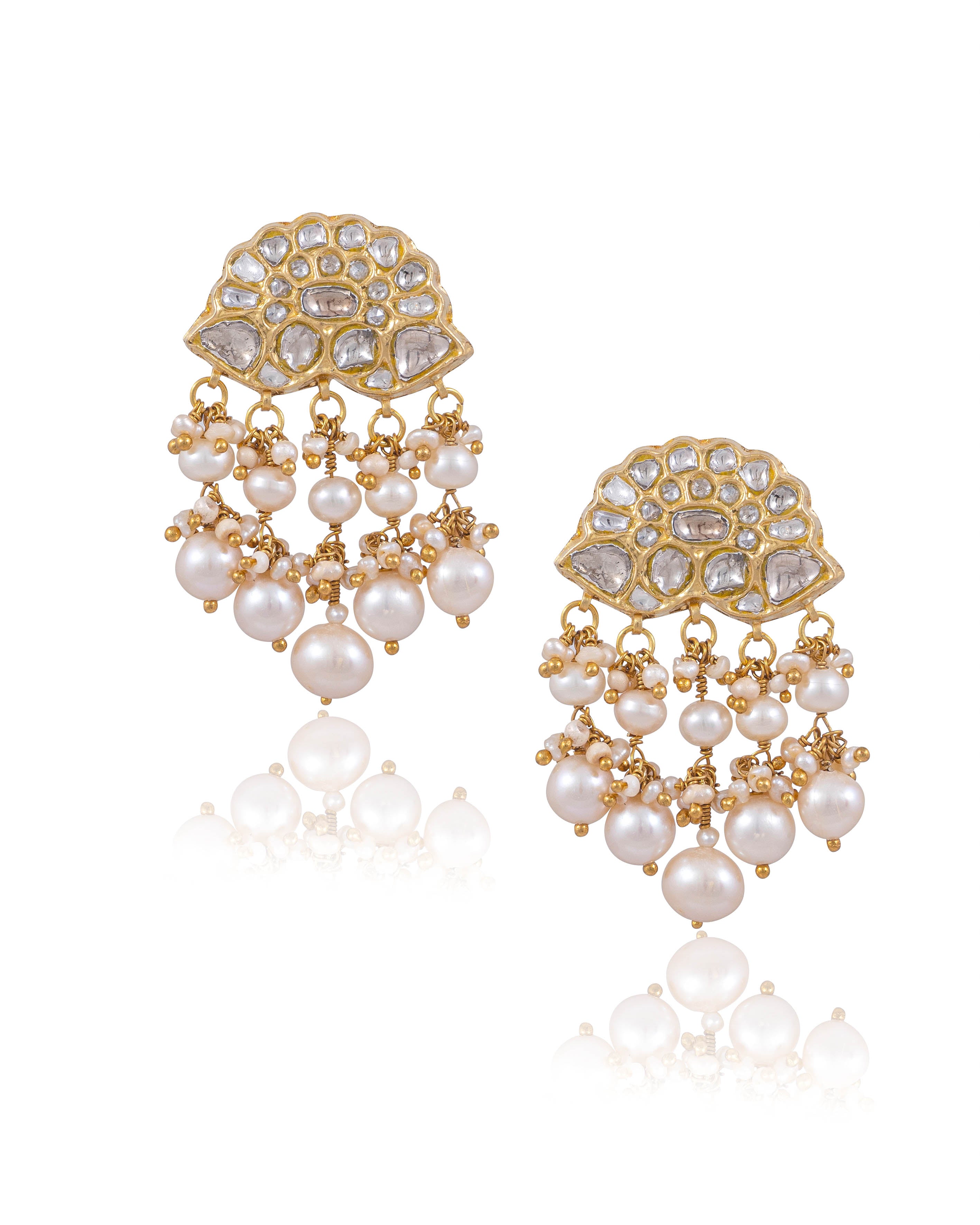 Weronika Long Necklace And Rekha Tops Polki Set