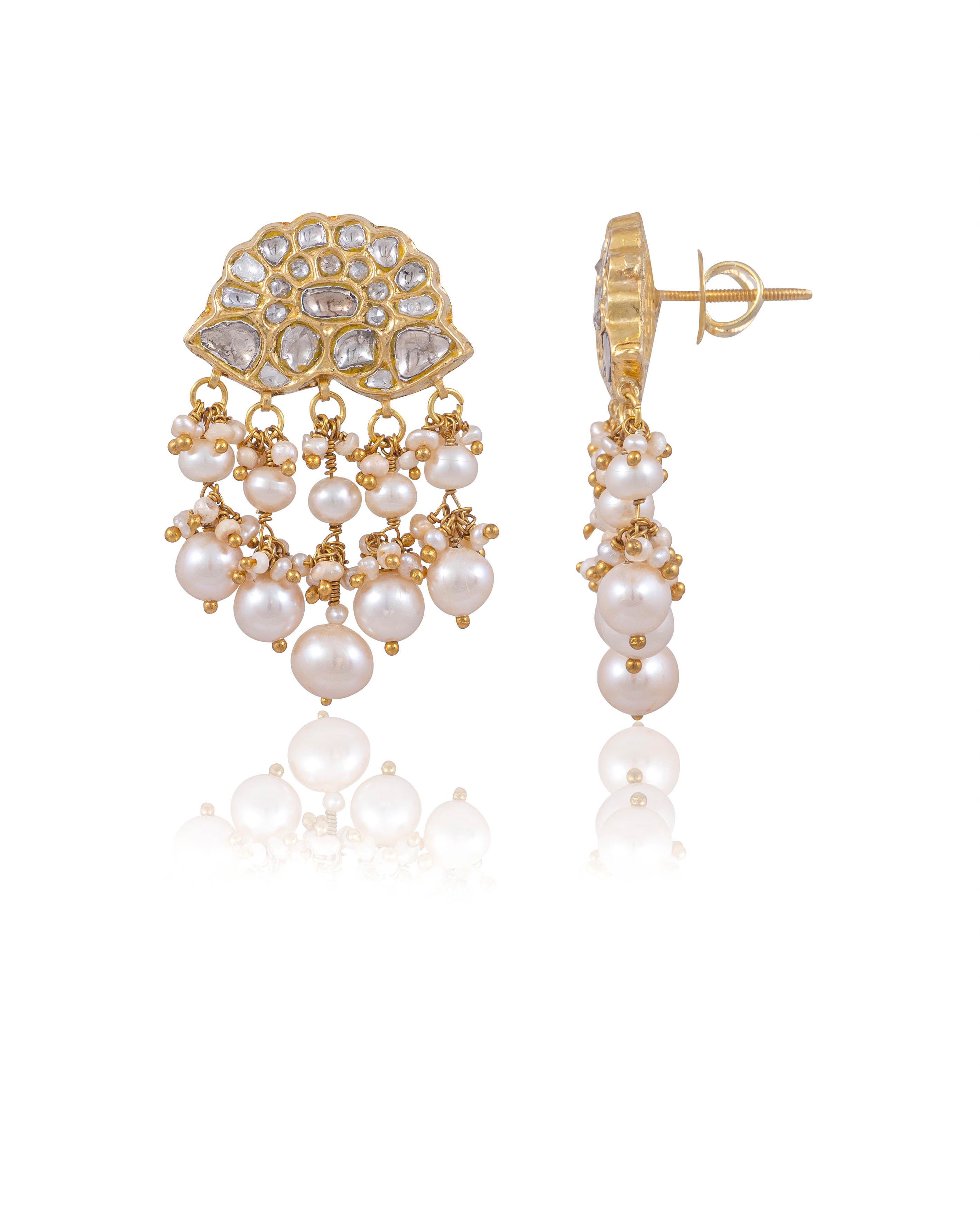 Weronika Long Necklace And Rekha Tops Polki Set