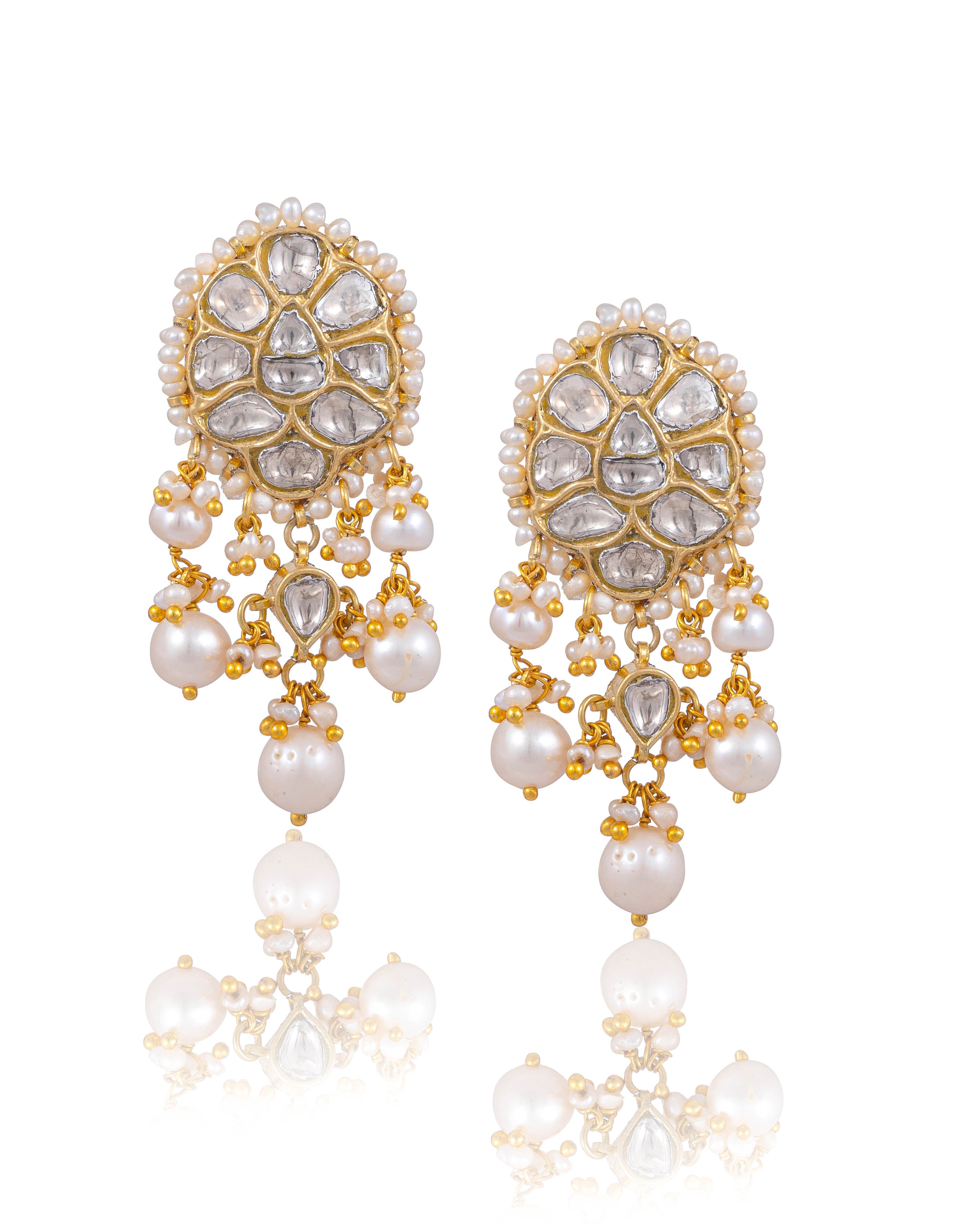 Sambhavi Long Necklace And Shreya Tops Polki Set