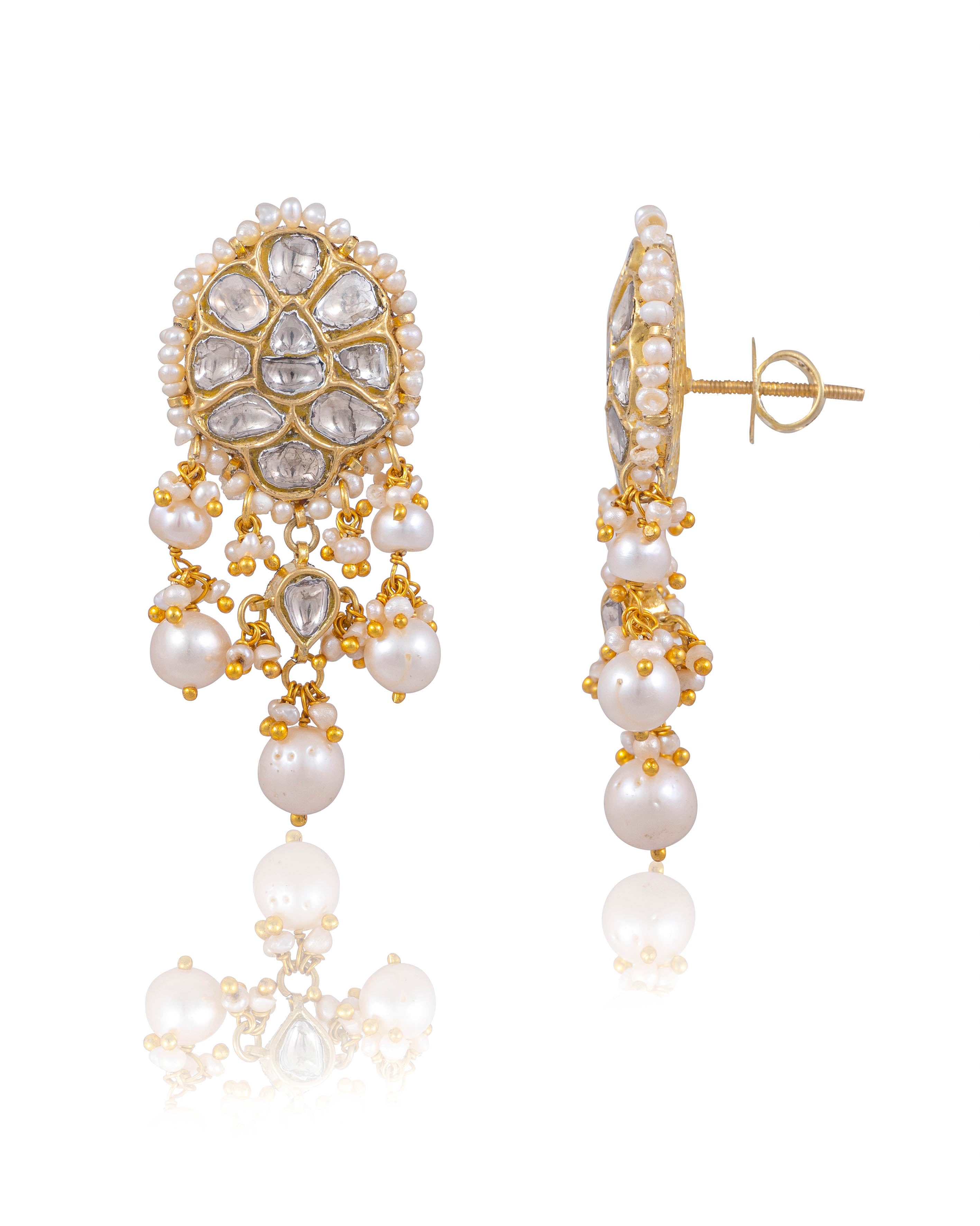 Sambhavi Long Necklace And Shreya Tops Polki Set