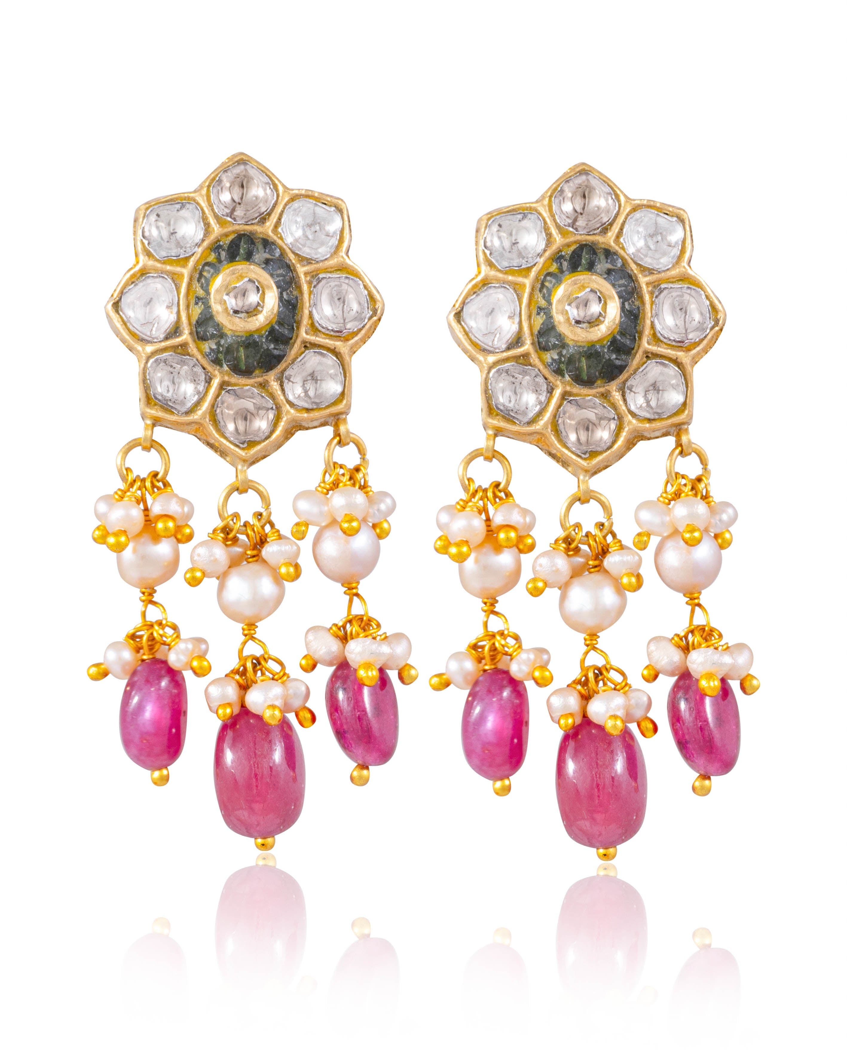 Racheal Necklace And Malvika Tops Polki Set