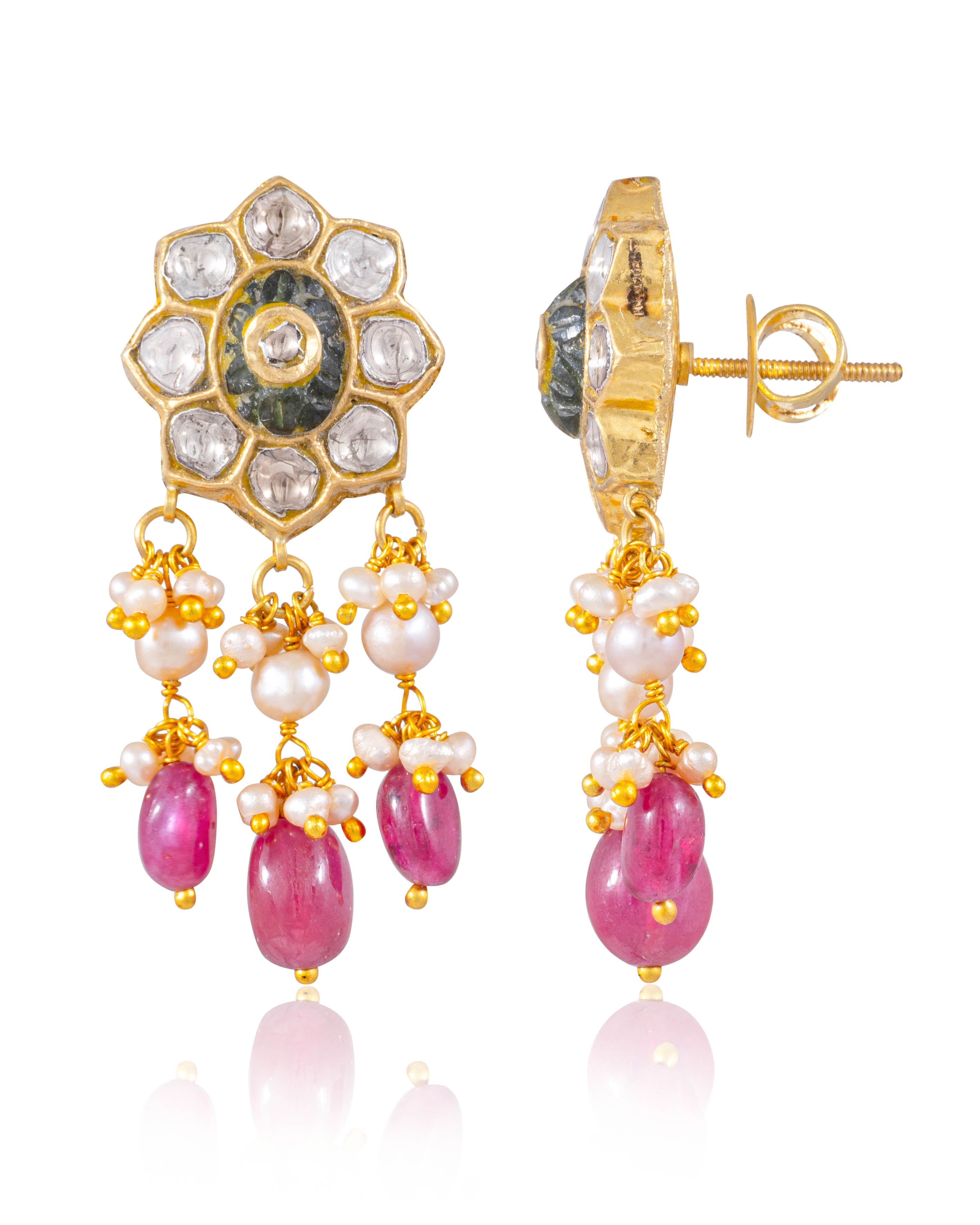 Racheal Necklace And Malvika Tops Polki Set