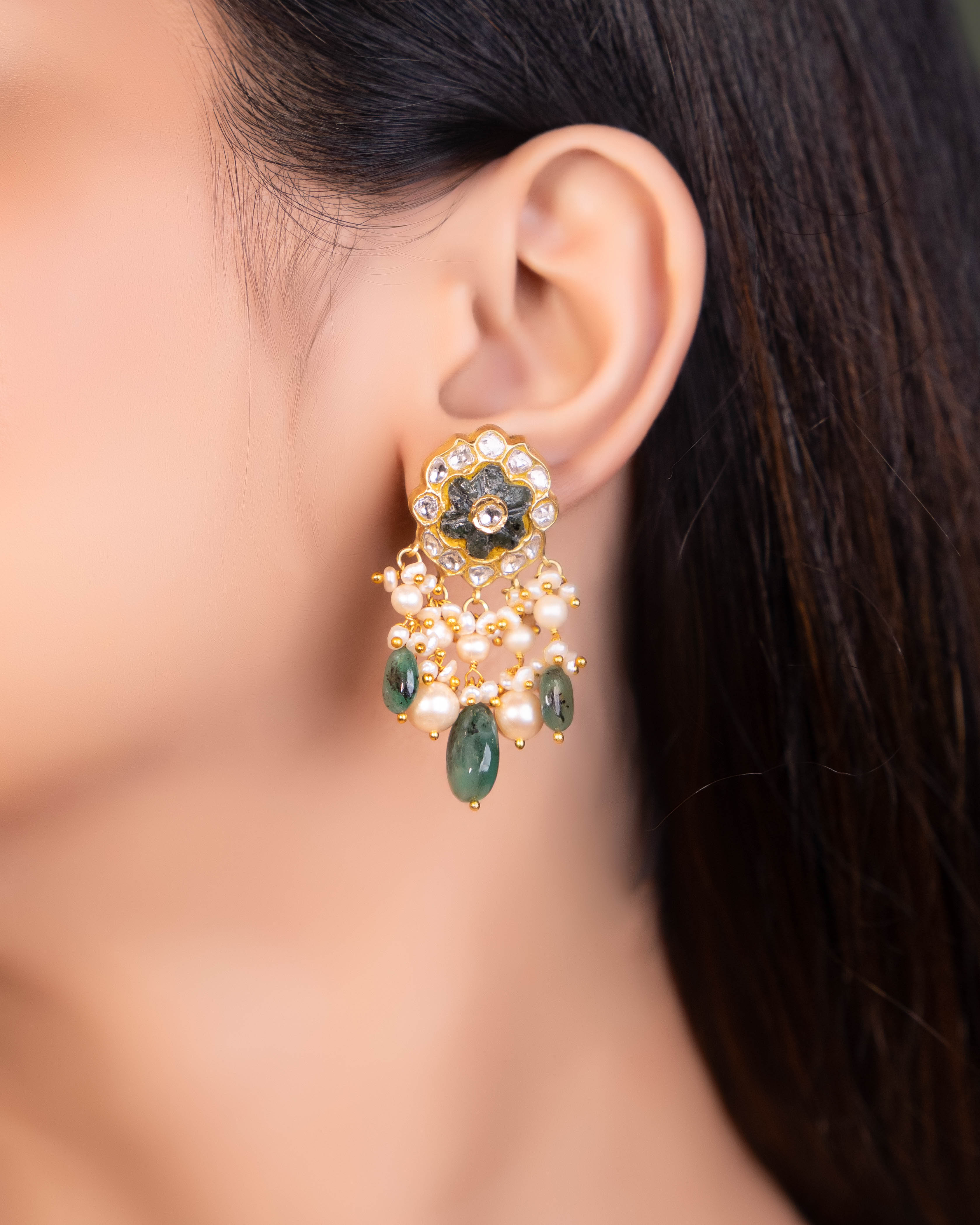 Richa Choker And Meetika Tops Polki Set