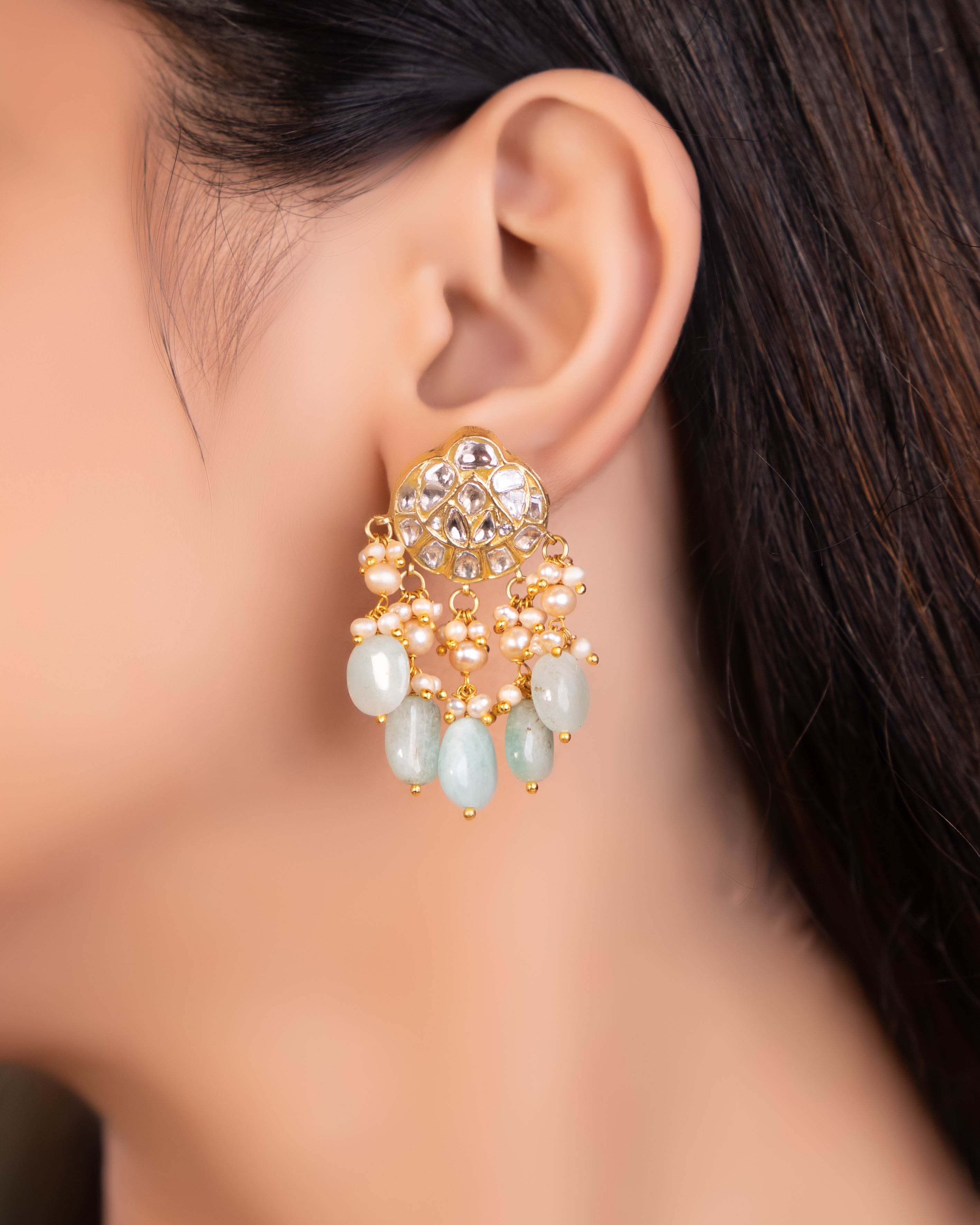 Sonakshi Choker And Rakhii Tops Polki Set