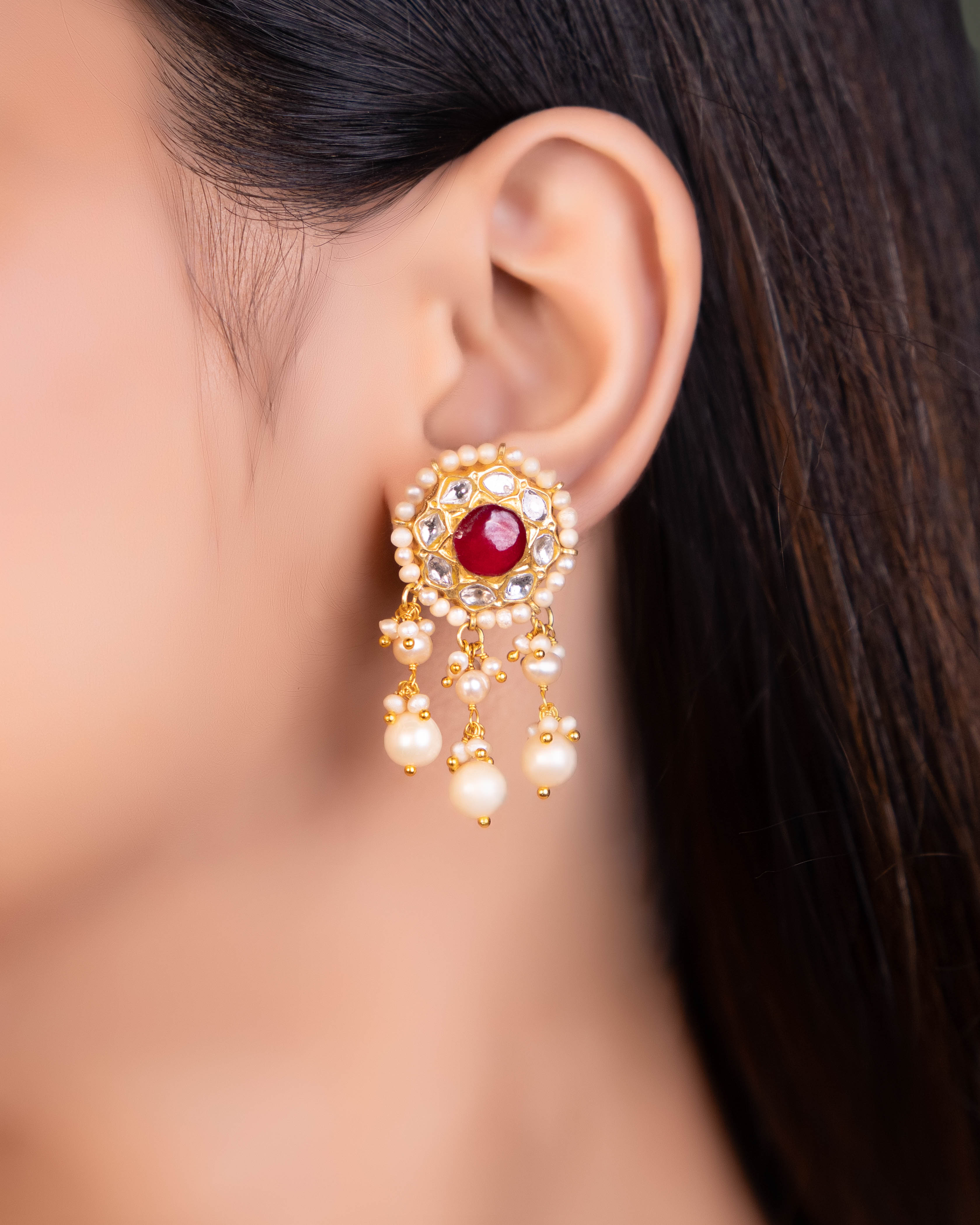 Brishta Choker And Shagun Tops Polki Set