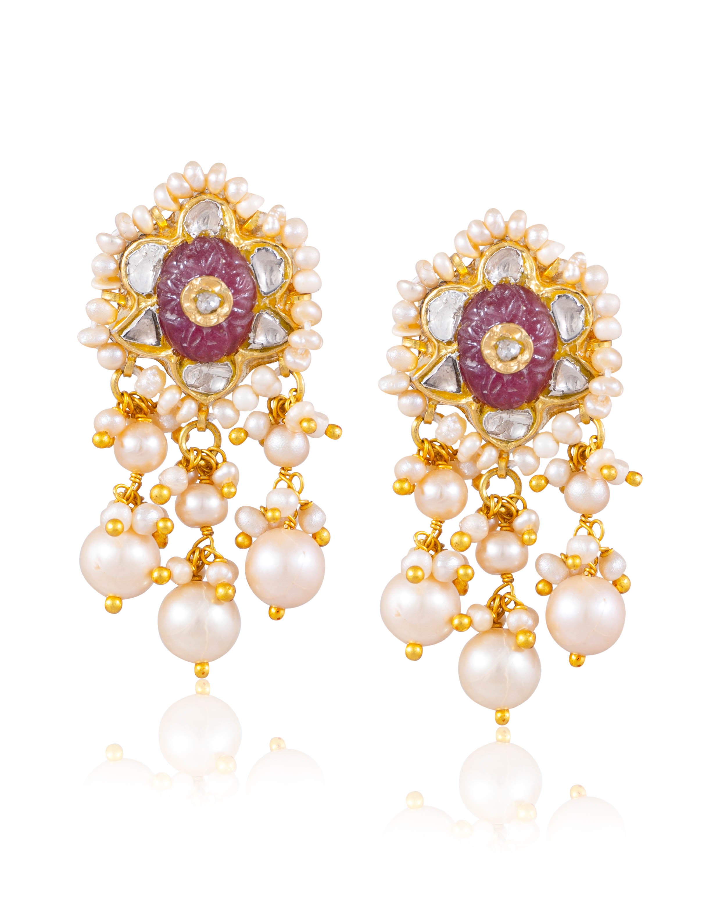 Dhanisha Choker And Nida Tops Polki Set