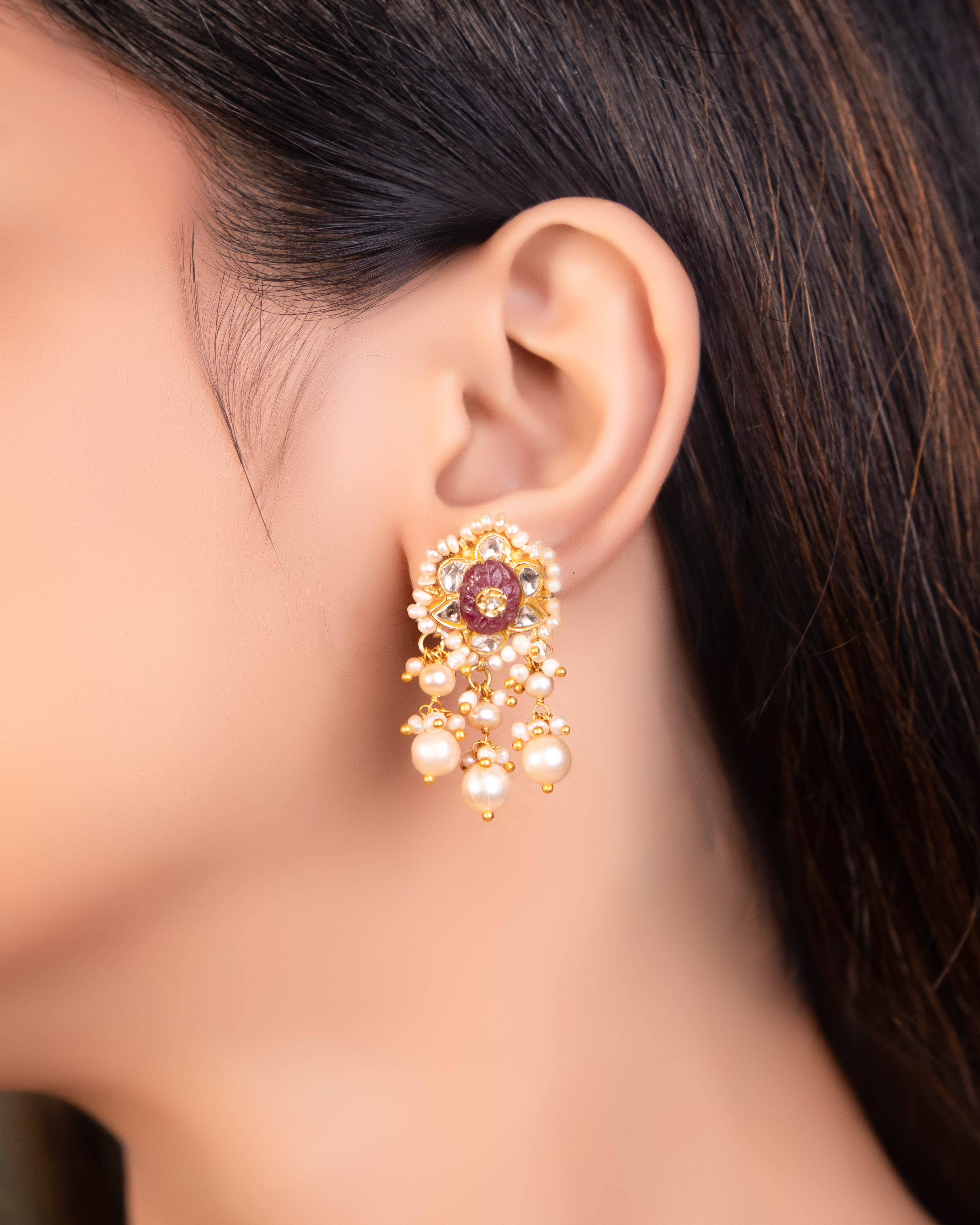 Dhanisha Choker And Nida Tops Polki Set