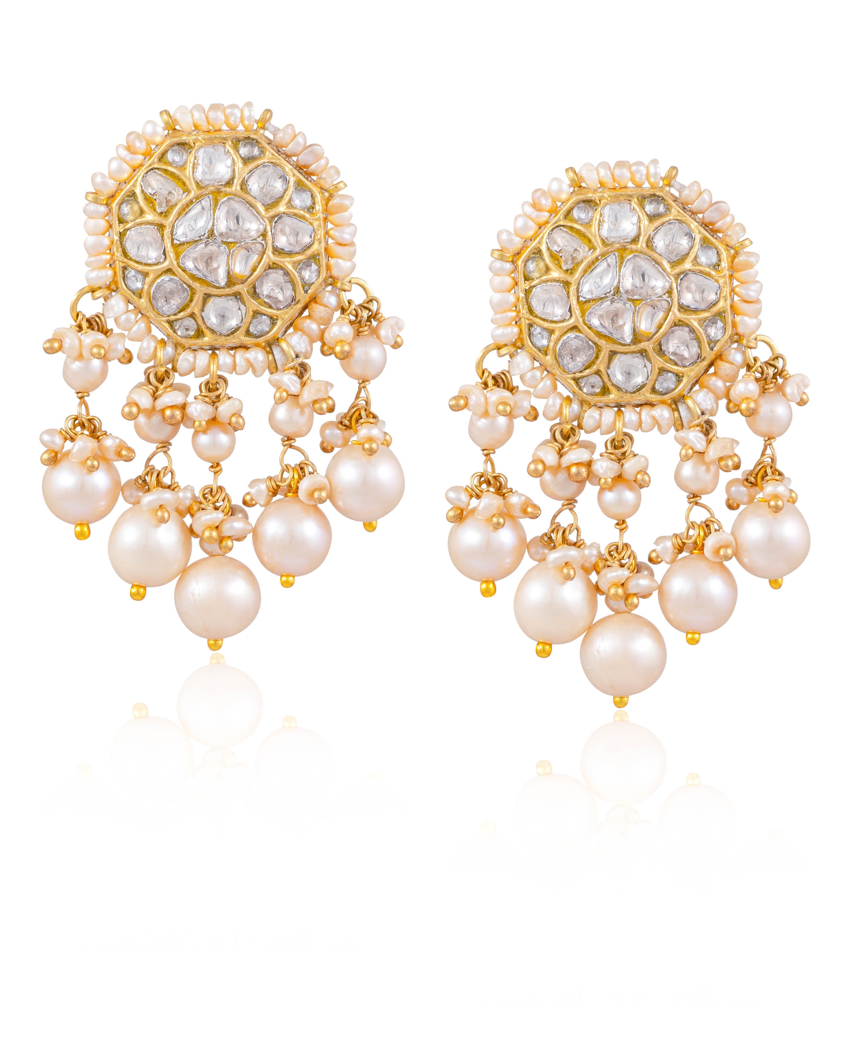 Diya Choker And Hasfa Tops Polki Set