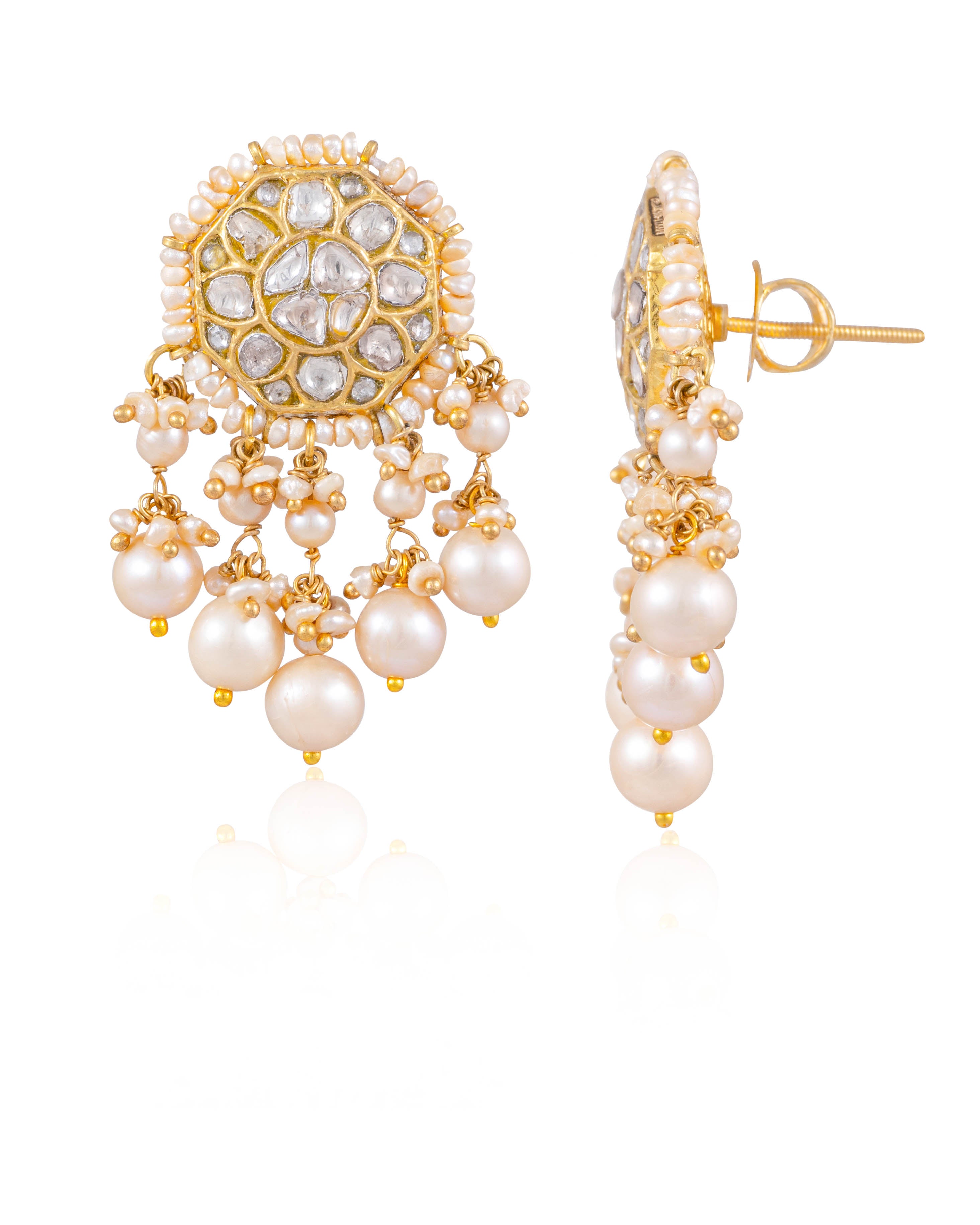 Diya Choker And Hasfa Tops Polki Set