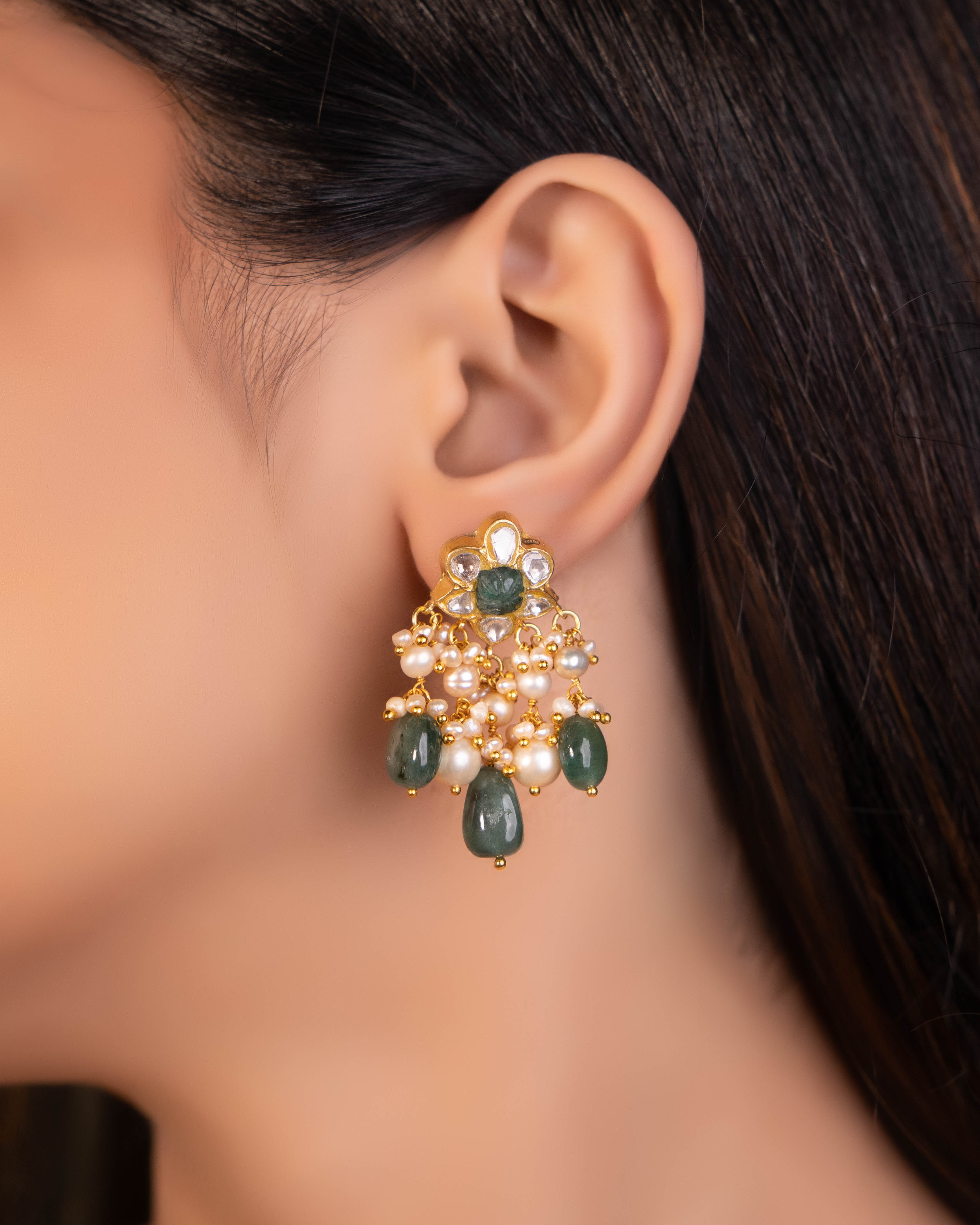 Dyna Choker And Konika Tops Polki Set