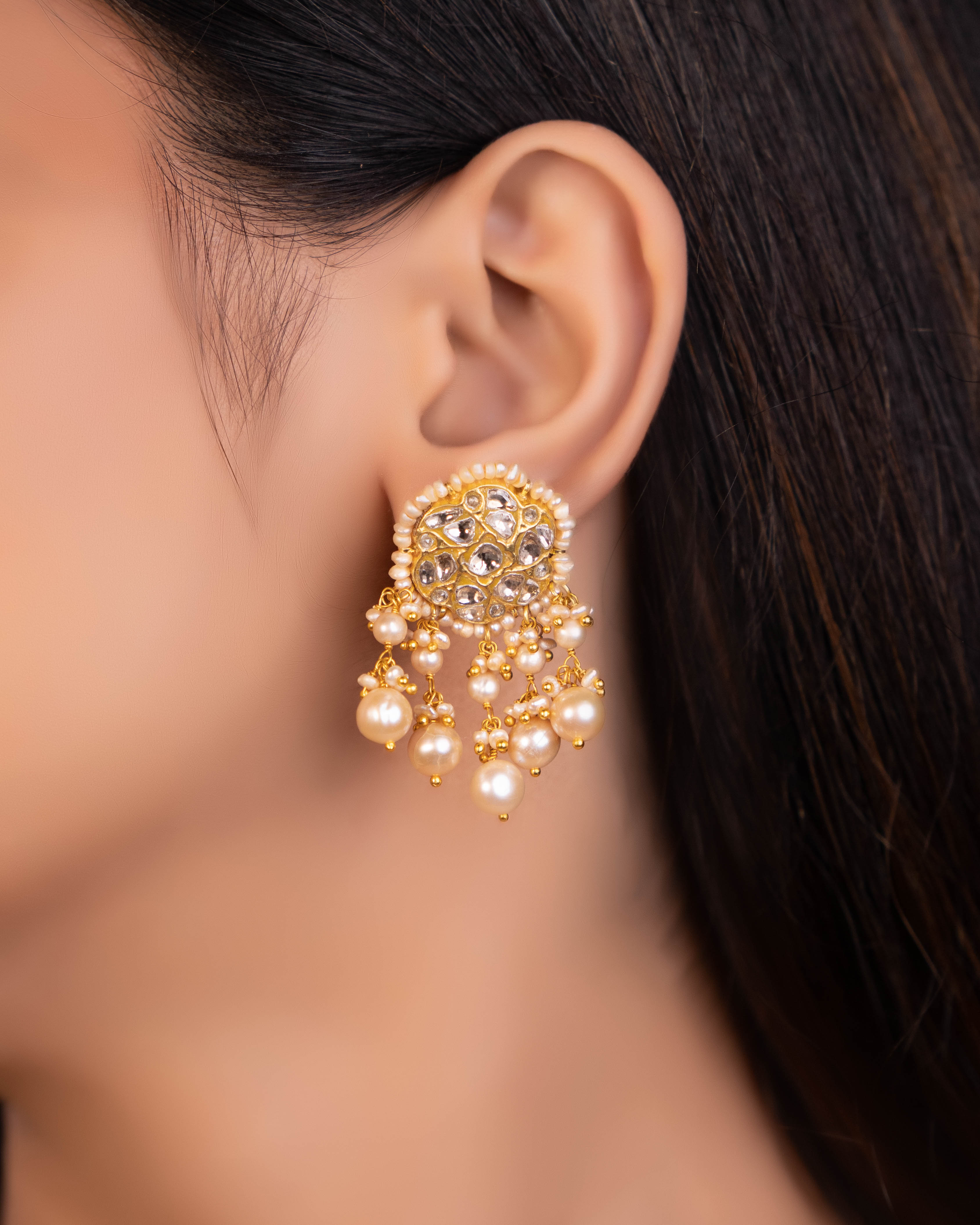 Ariba Choker And Ishita Tops Polki Set