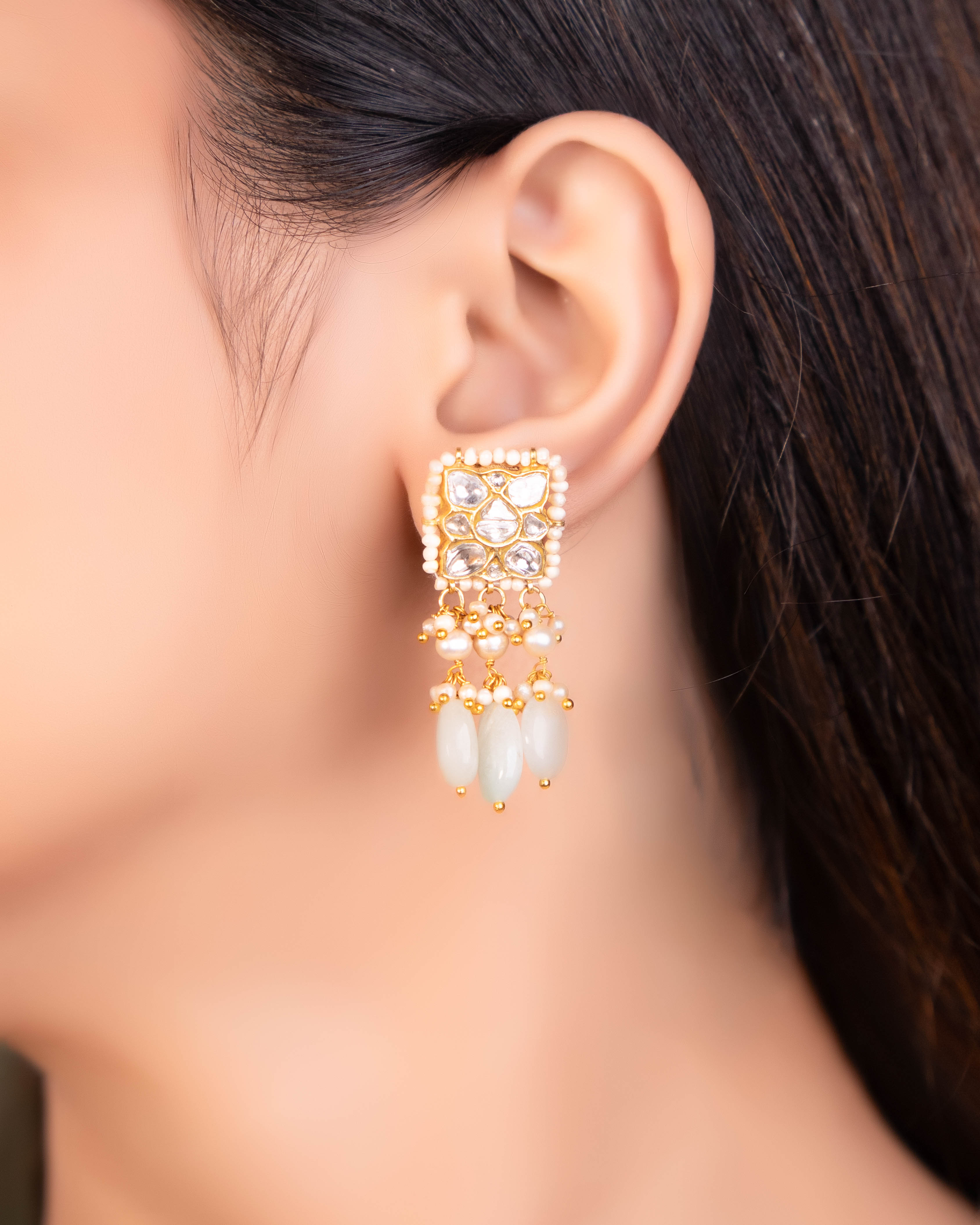 Sharvni Necklace And Johanna Tops Polki Set