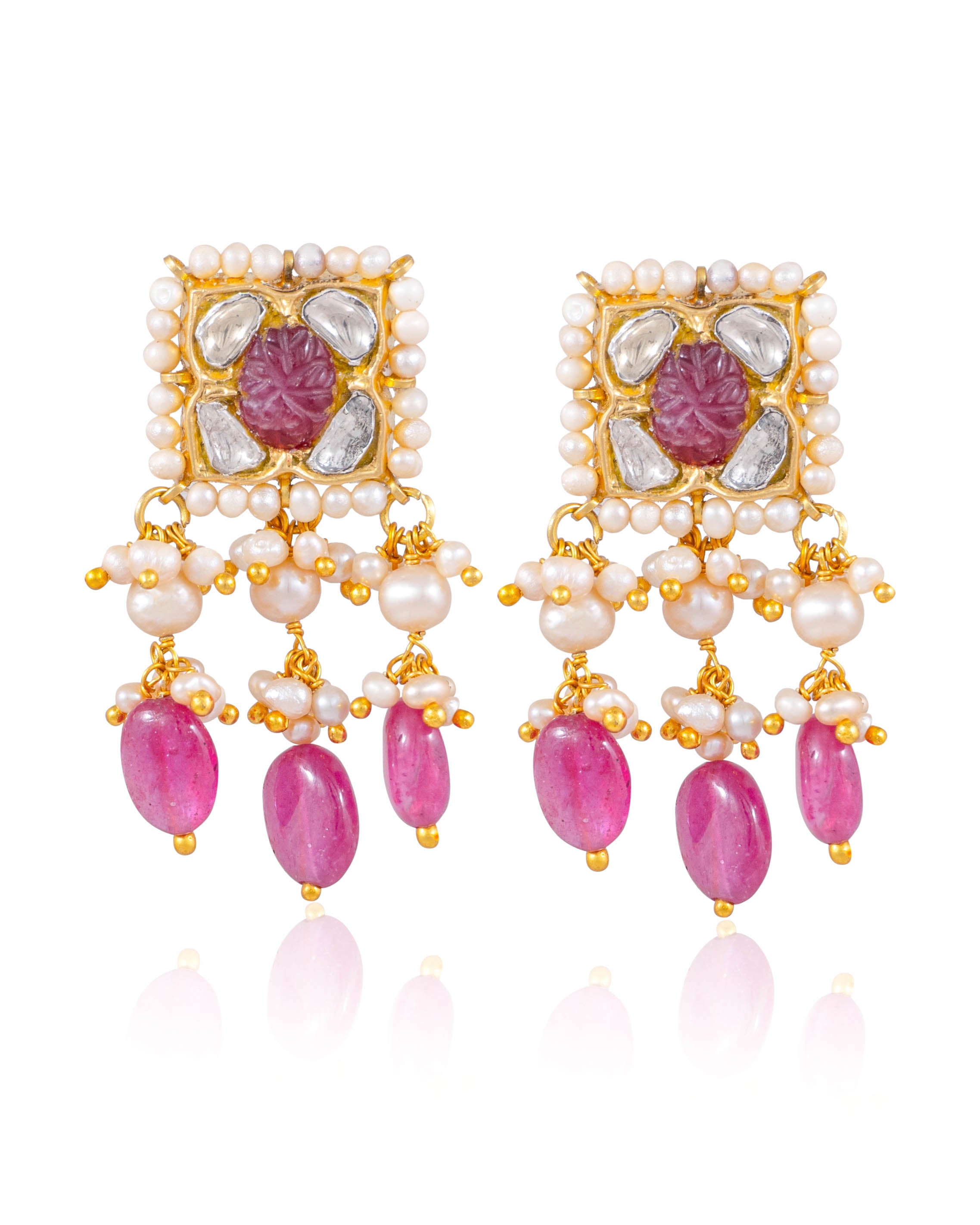 Diptija Choker And Faeema Tops Polki Set