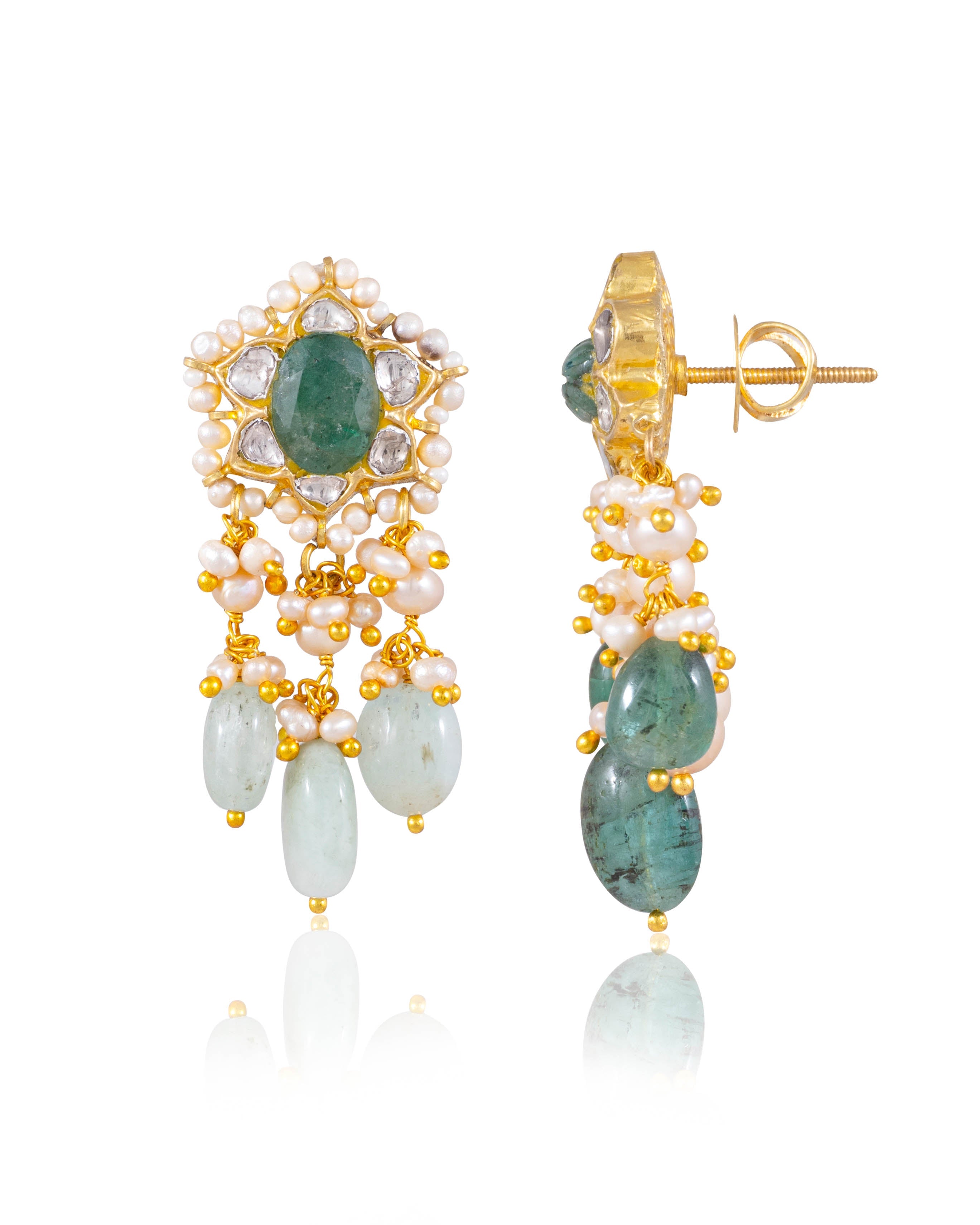 Sashika Choker And Devangi Tops Polki Set