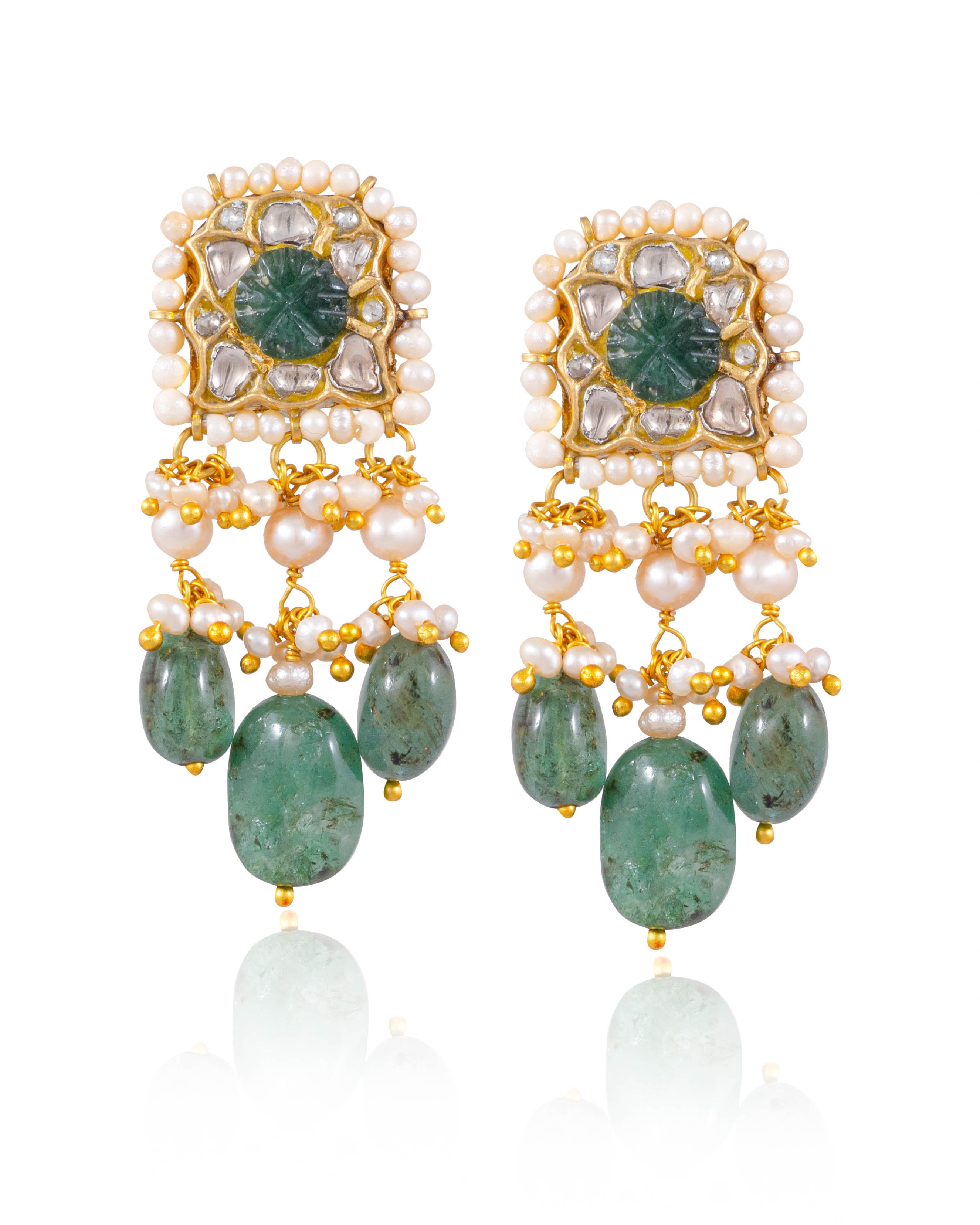 Aldrin Choker And Karishma Tops Polki Set