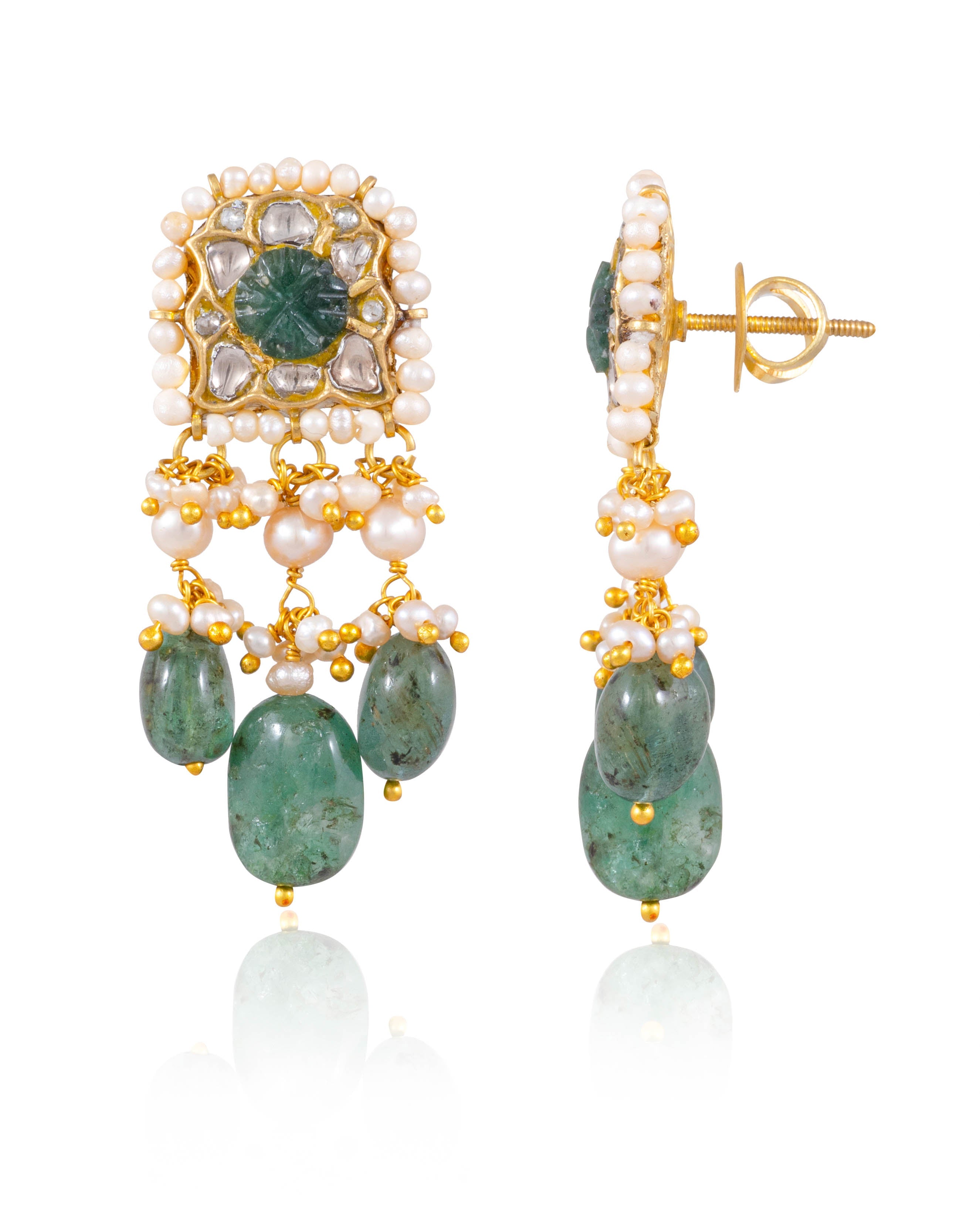 Aldrin Choker And Karishma Tops Polki Set