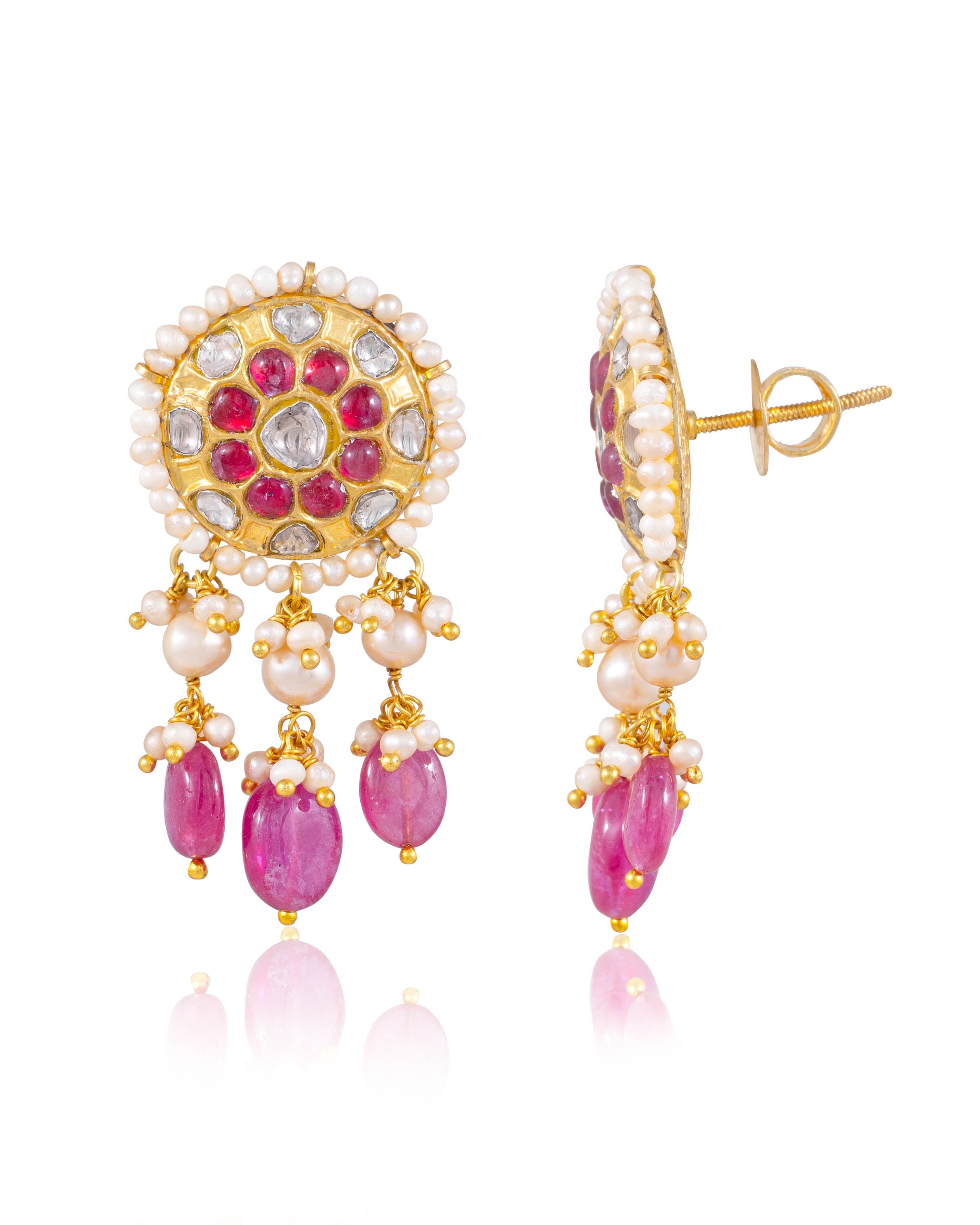 Shabana Necklace And Radha Tops Polki Set