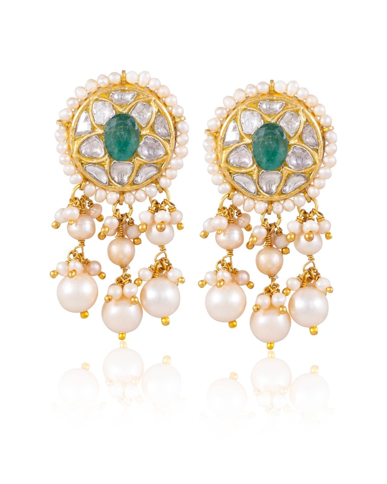 Vinita Necklace And Ruhuliya Tops Polki Set