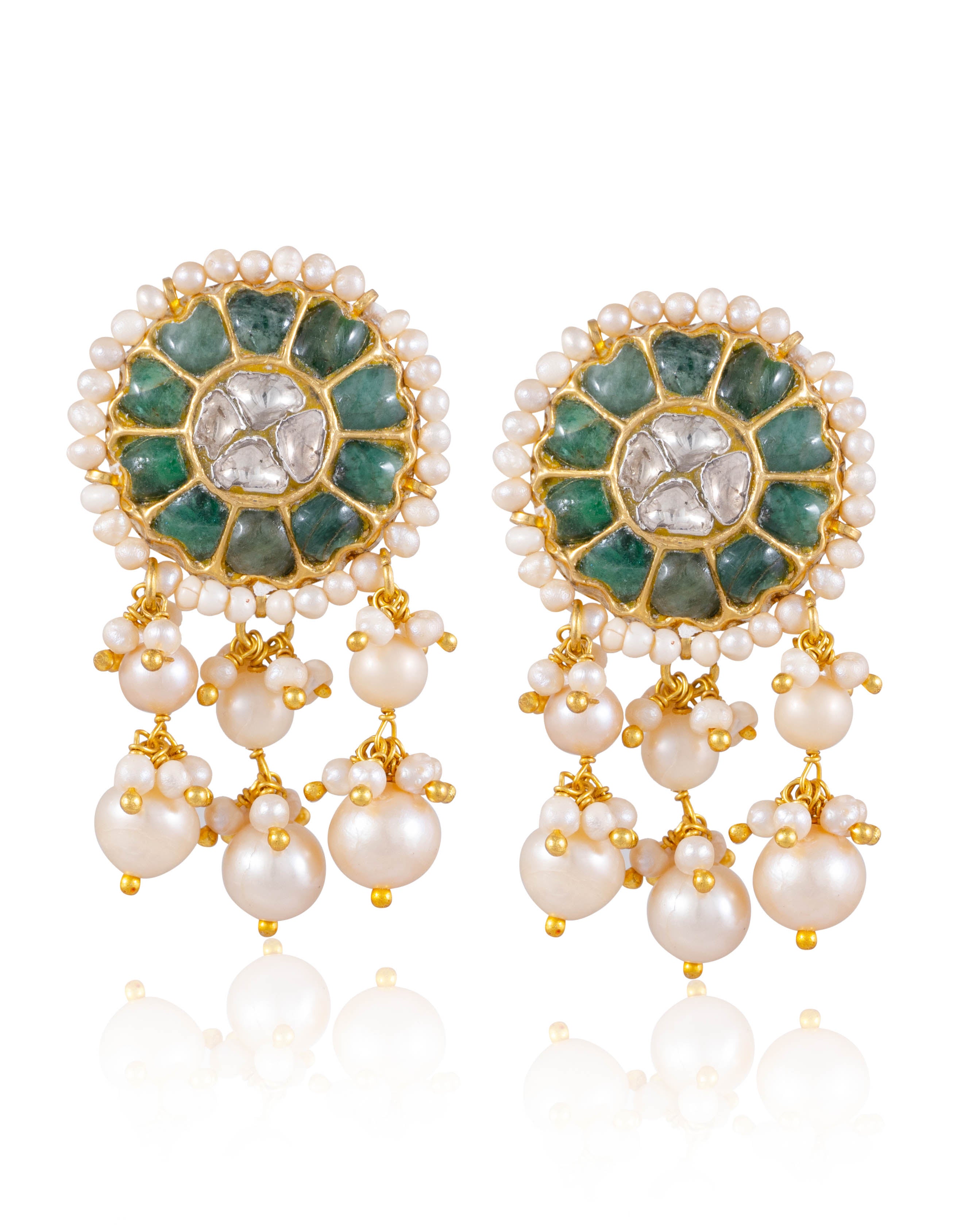 Kiran Necklace And Suman Tops Polki Set