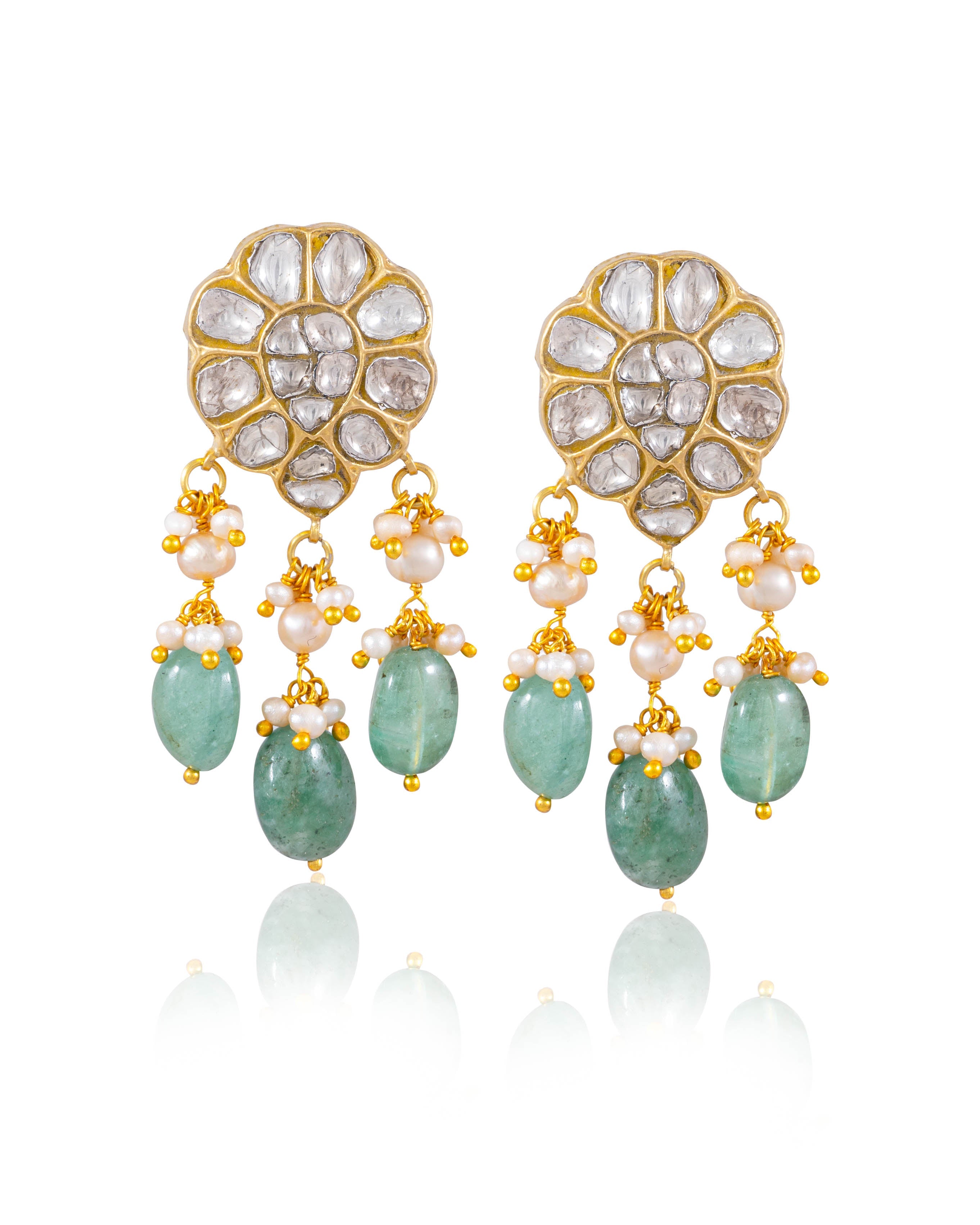 Vrutika Necklace And Stuti Tops Polki Set