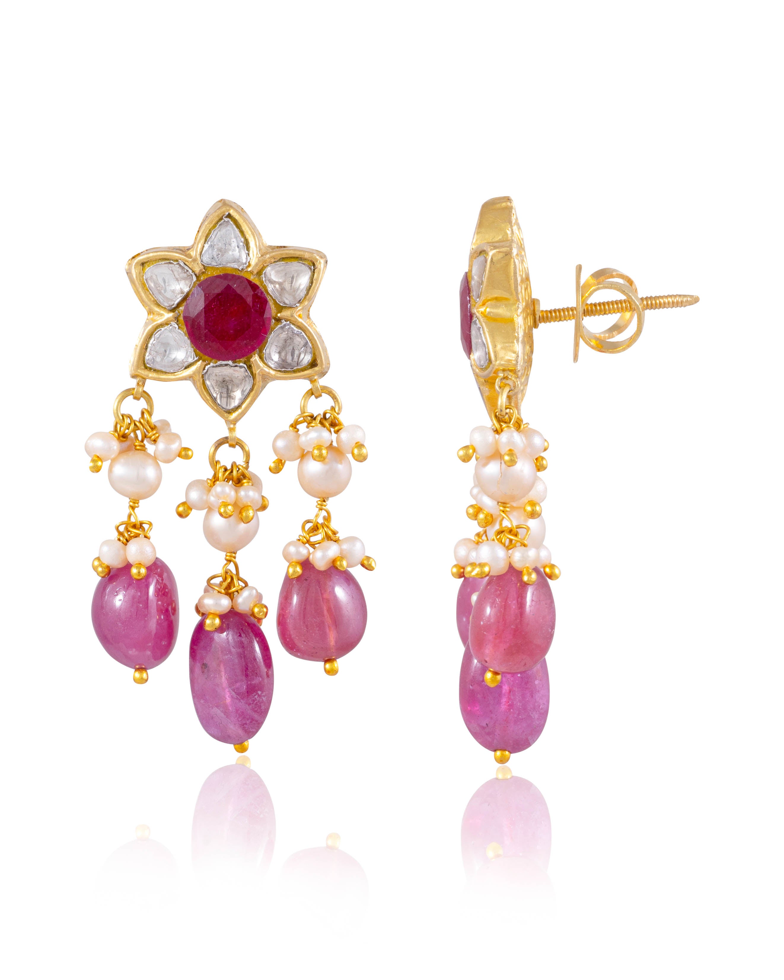 Metanshi Necklace And Metali Tops Polki Set