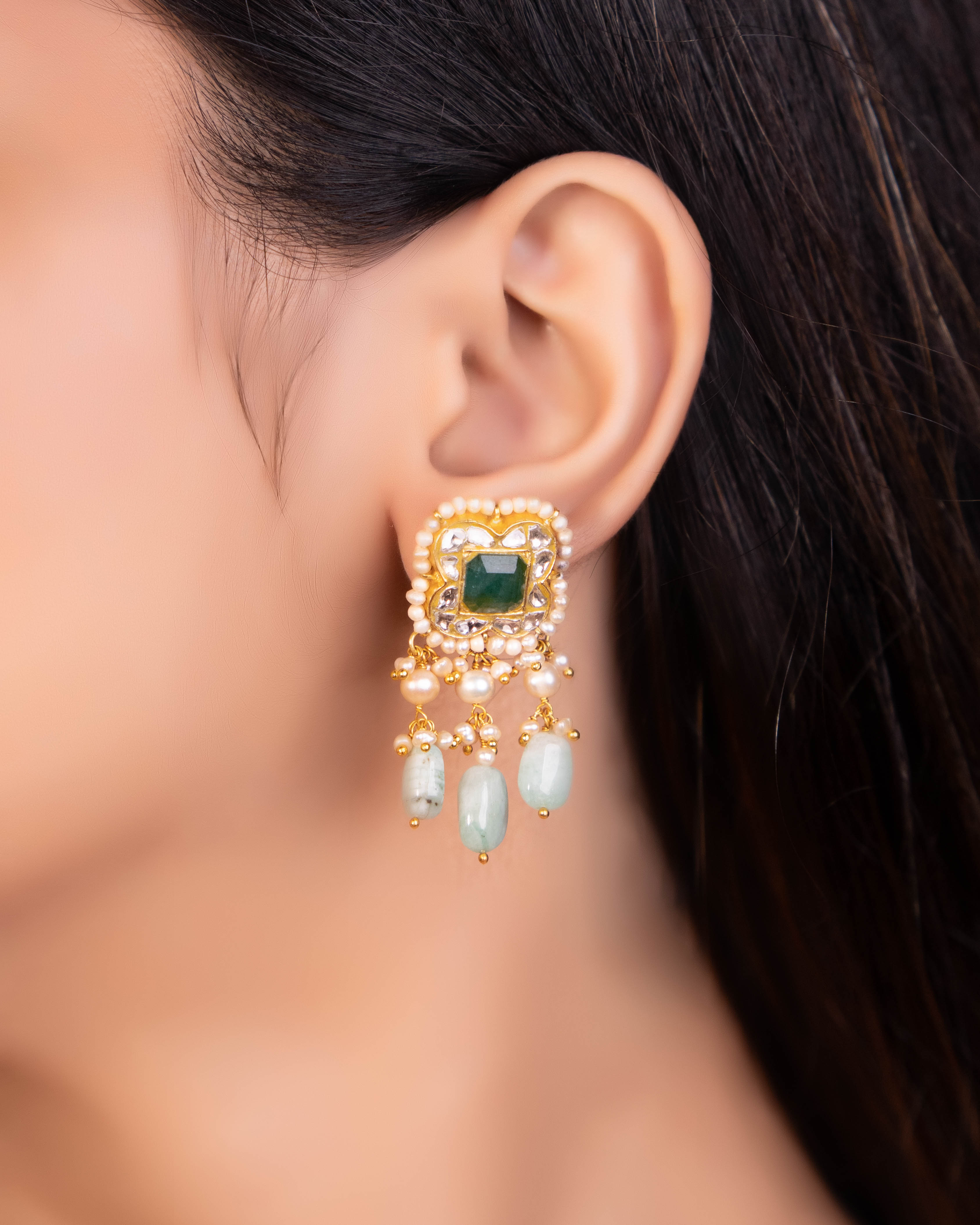 Details Might Change - Mehak Necklace And Shruti Tops Polki Set