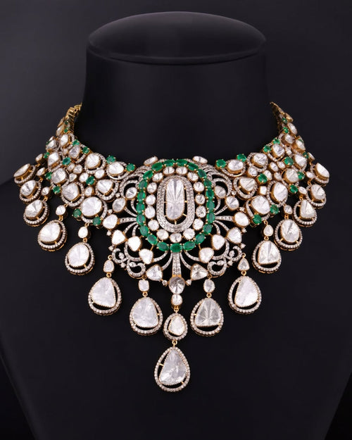 Estella Polki And Diamond Necklace
