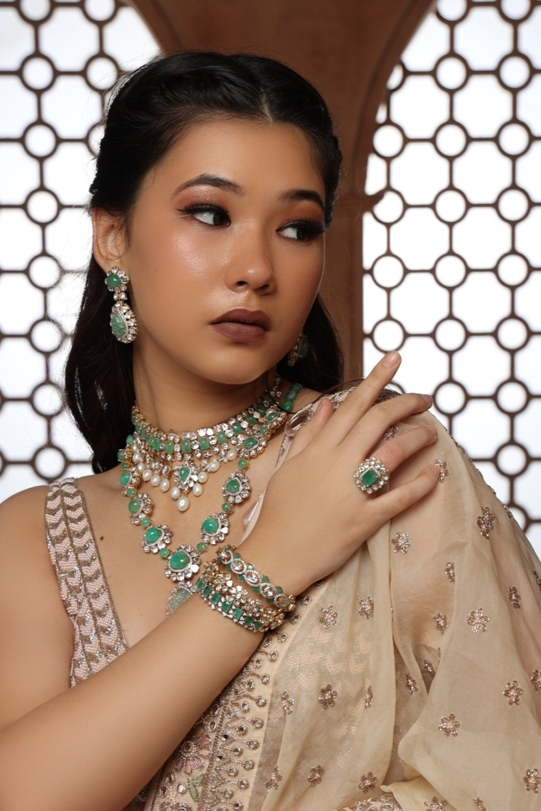 Sukrima Bridal Polki And Diamond Set