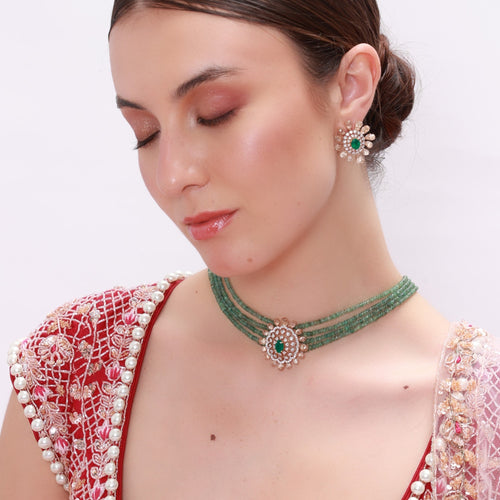 Jessica Bead Pendant And Munisa Tops Diamond Set