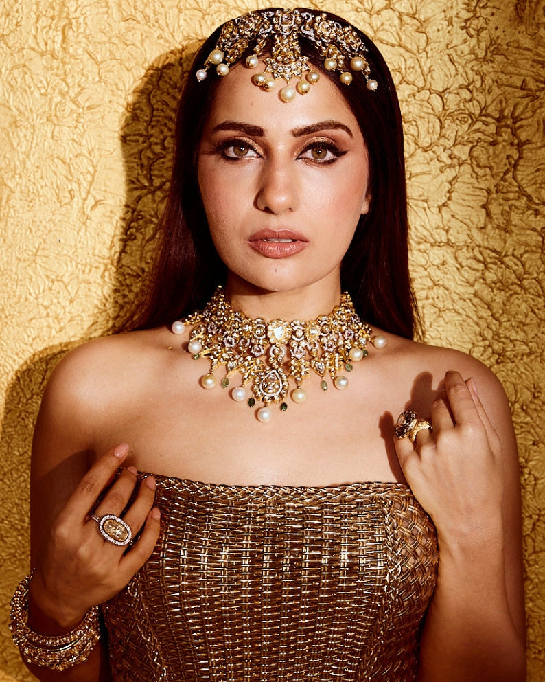 Kusha Kapila - Shiza Jadau Polki And Diamond Necklace