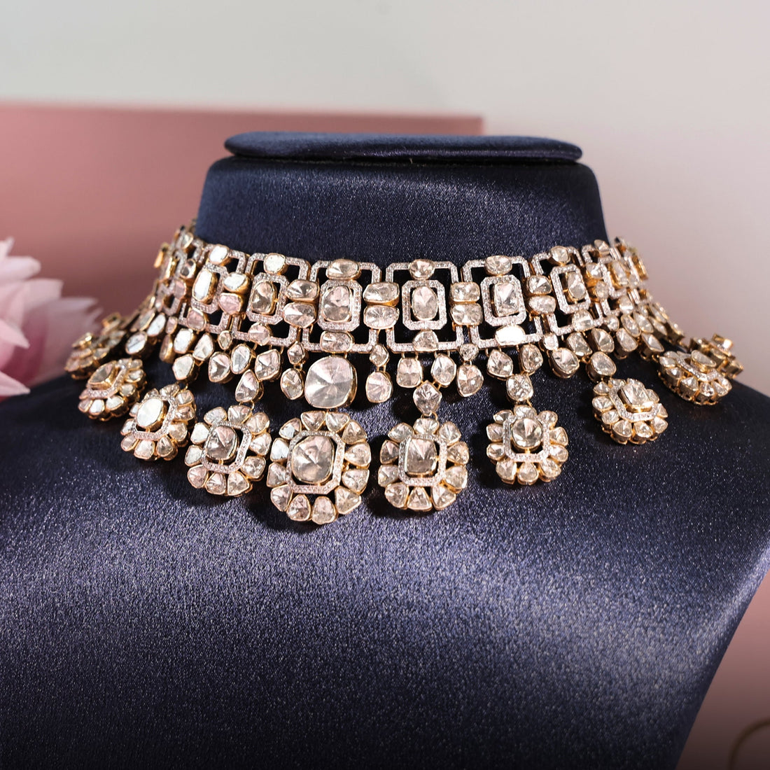 Vishakha Polki And Diamond Necklace