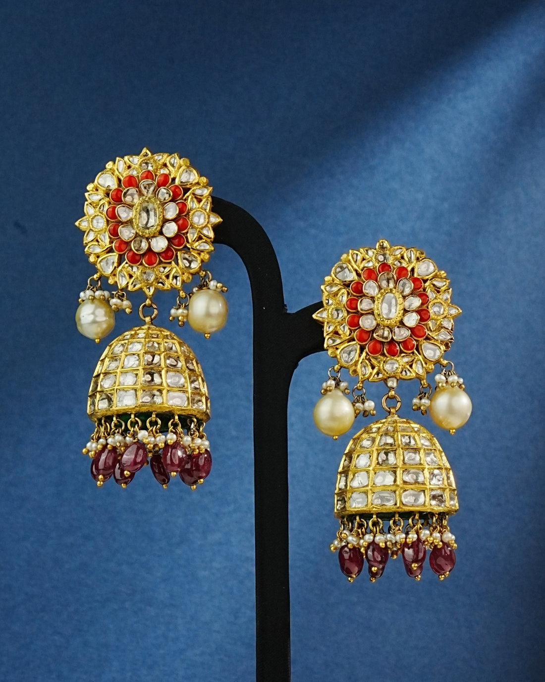 Nandita Jadau Polki Jhumkas