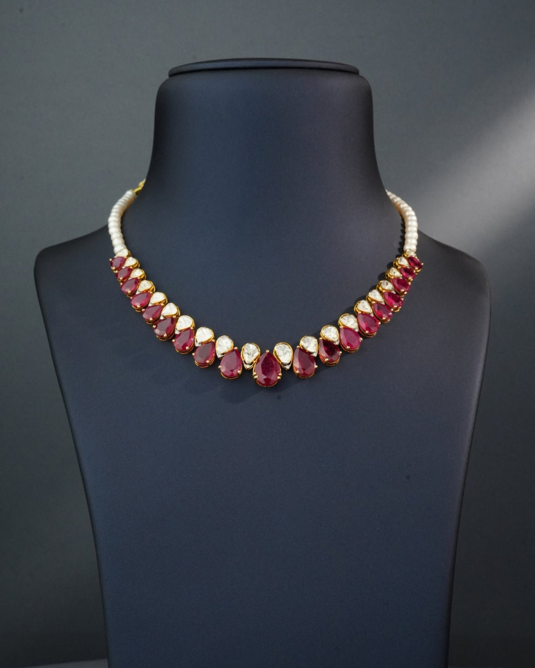 Yashika Polki And Diamond Necklace
