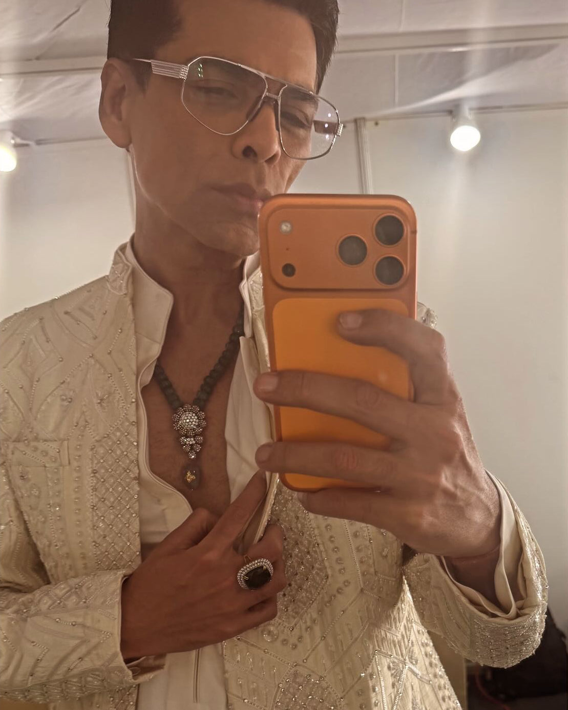 Karan Johar - Victorian Diamond Bead Pendant