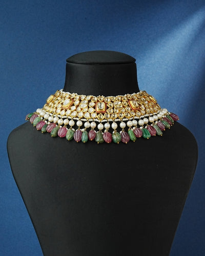 Madhiya Jadau Polki Necklace