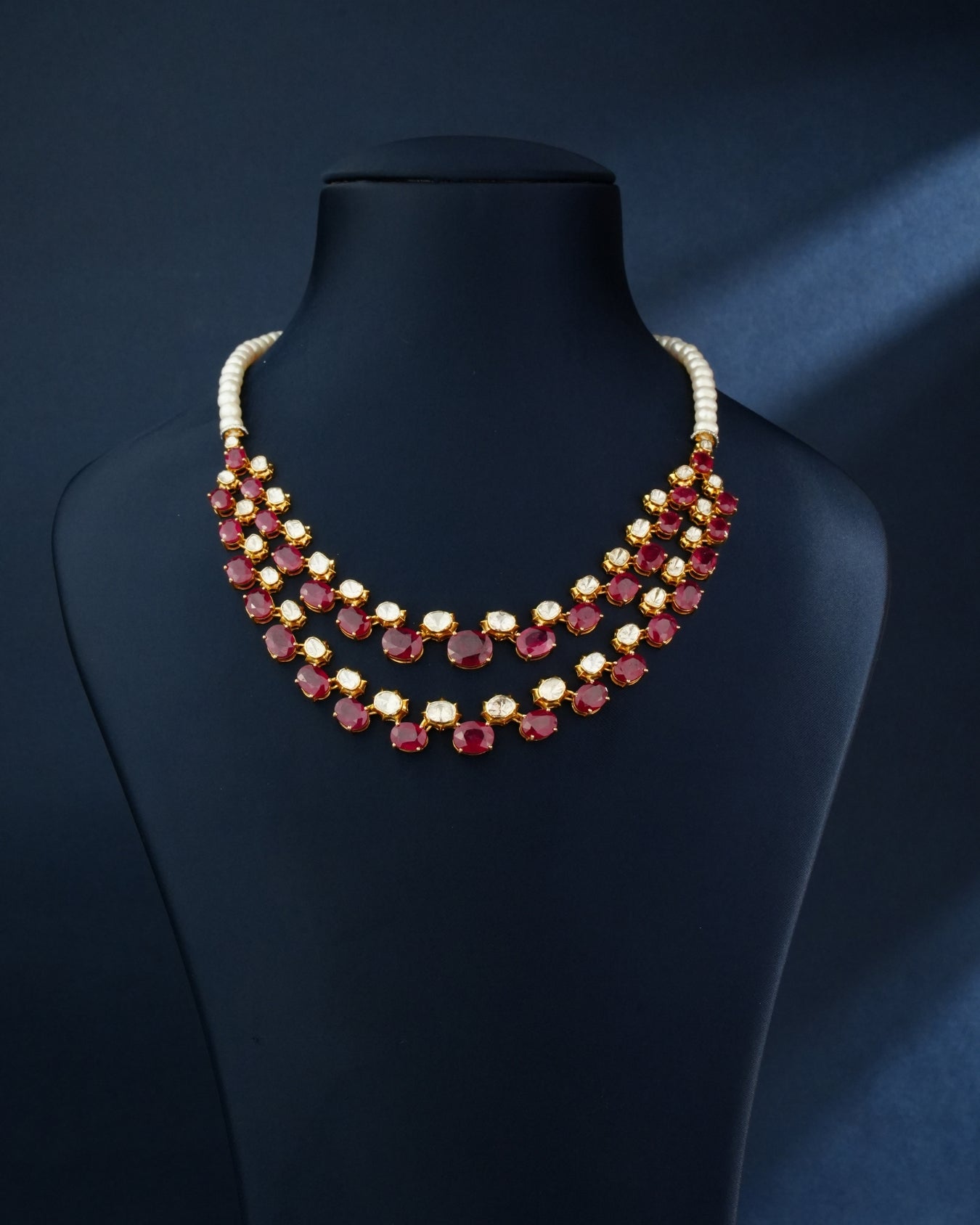Karishma Polki And Diamond Necklace