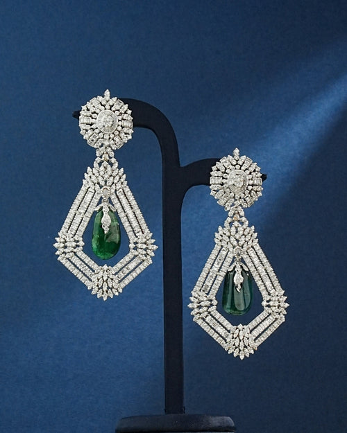 Navora Polki And Diamond Long Earrings - NO ORDERS