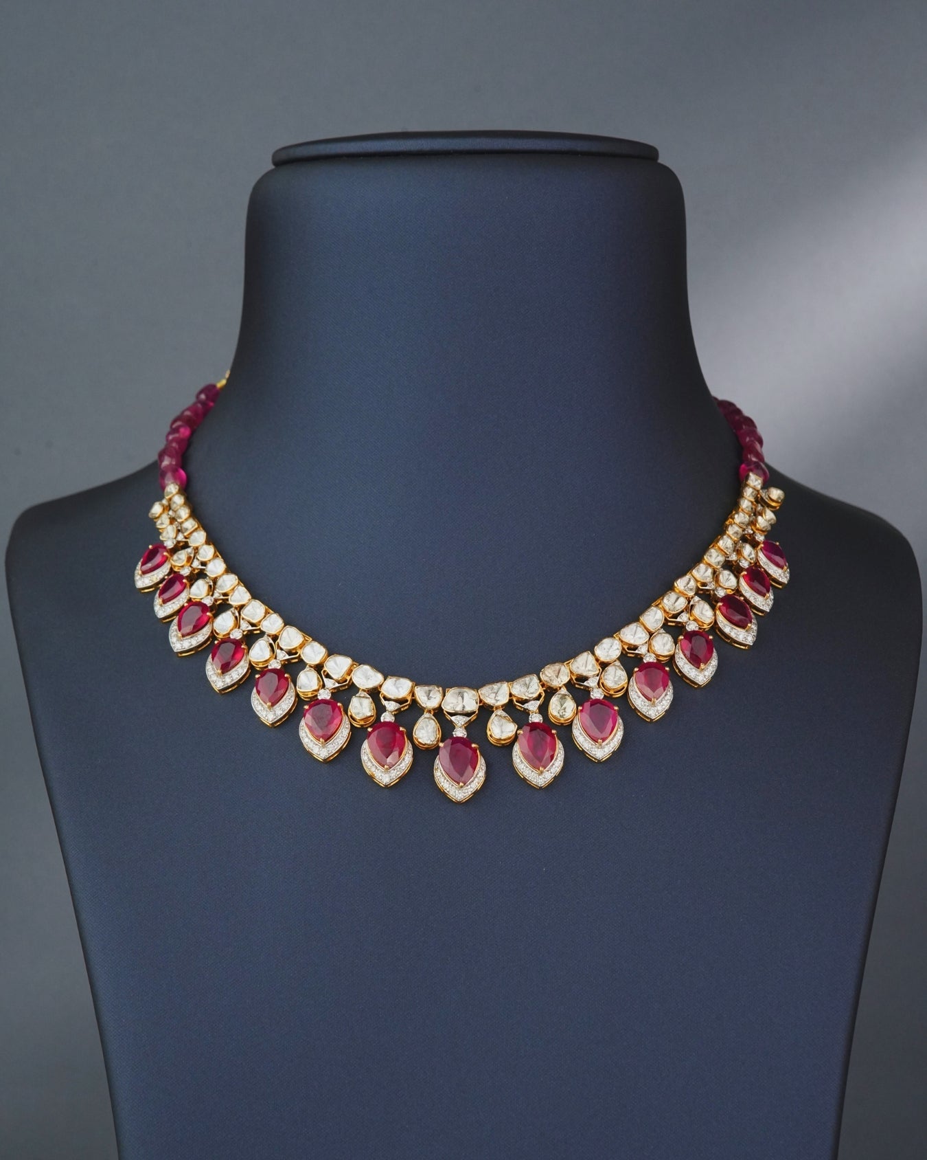 Sonika Polki And Diamond Necklace