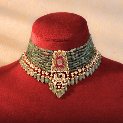 Shonal Polki Bead Choker