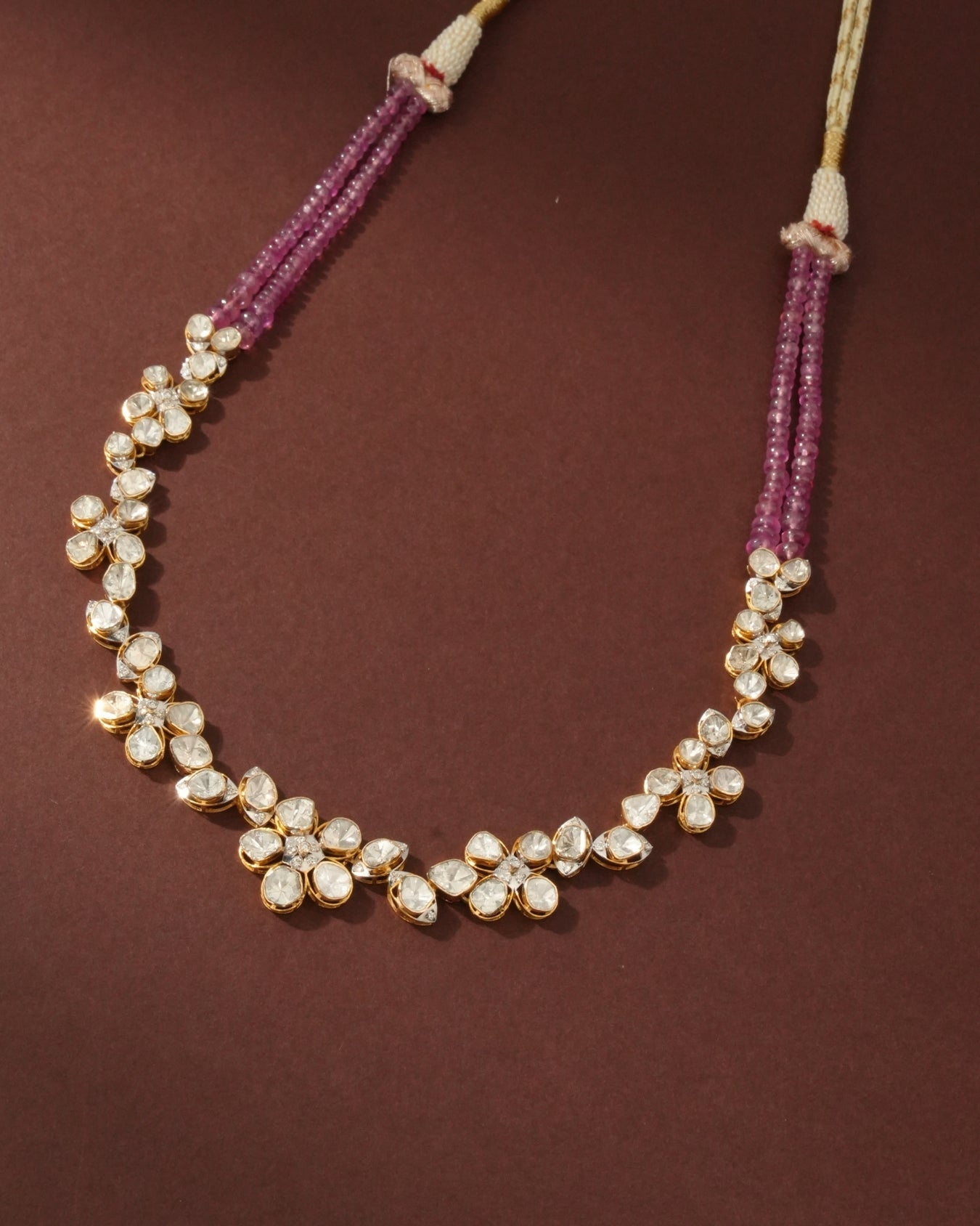 Aavni Polki And Diamond Necklace
