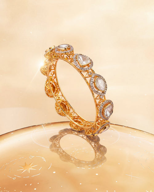Ranika Polki And Diamond Bangle